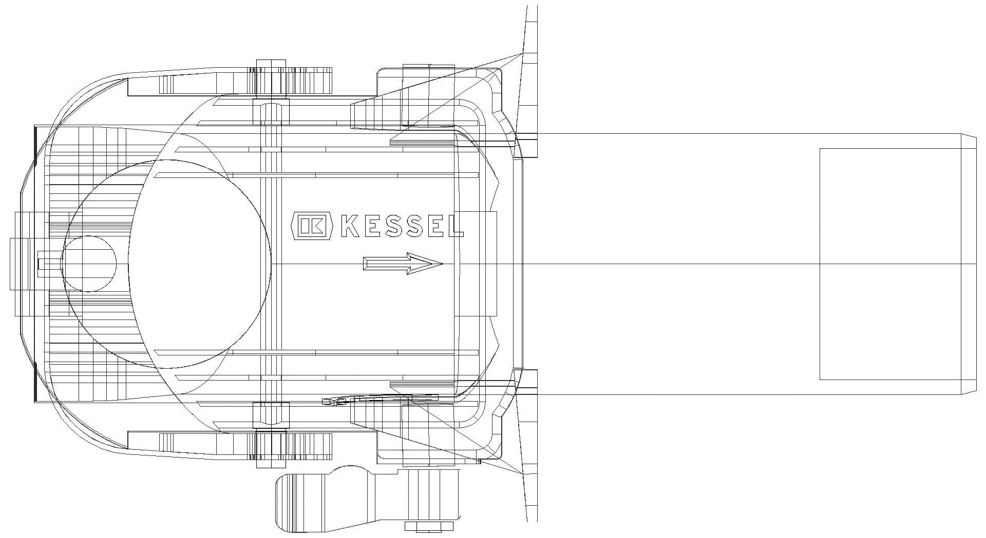 KESSEL-Rückstauverschluss Staufix Siphon DN50, aus Kunststoff (3D)