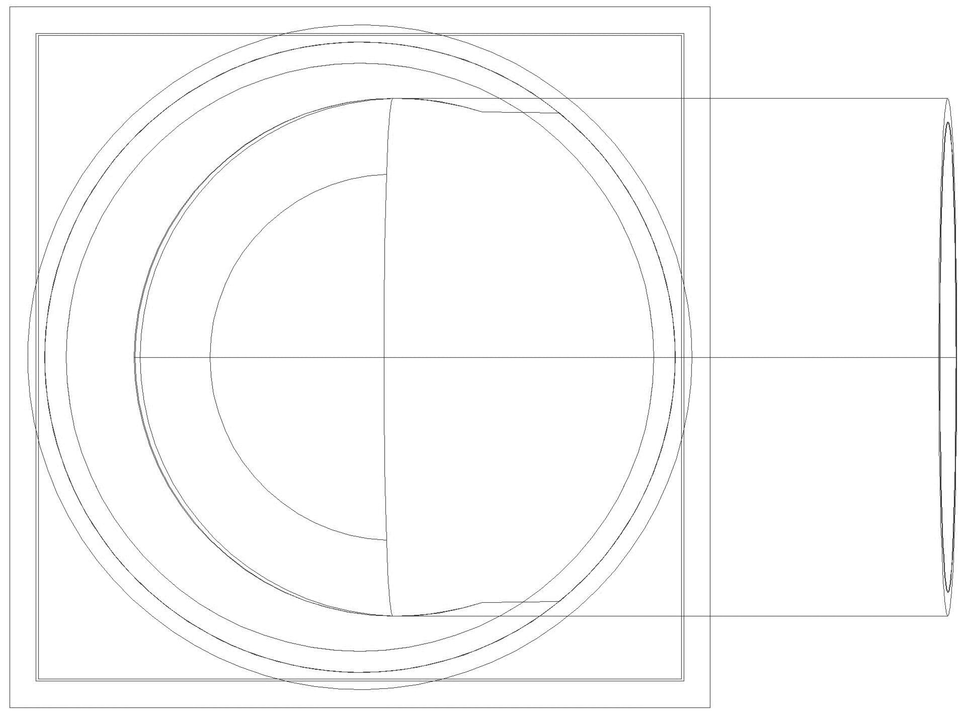 KESSEL-Ablauf Ferrofix DN100,seitl.,Schlitzr,ABS Aufsst.138x138 (3D)