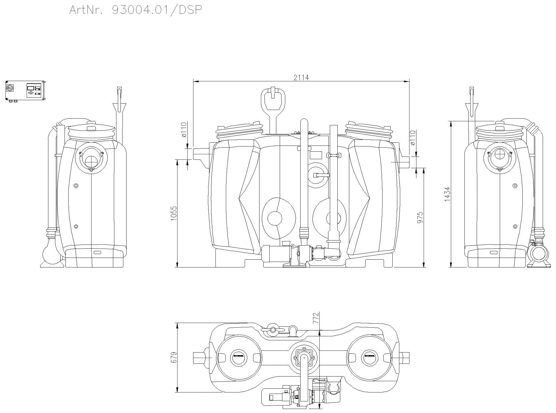 KESSEL-Fettabscheider EasyClean free NS 4, Auto Mix, SonicControl
