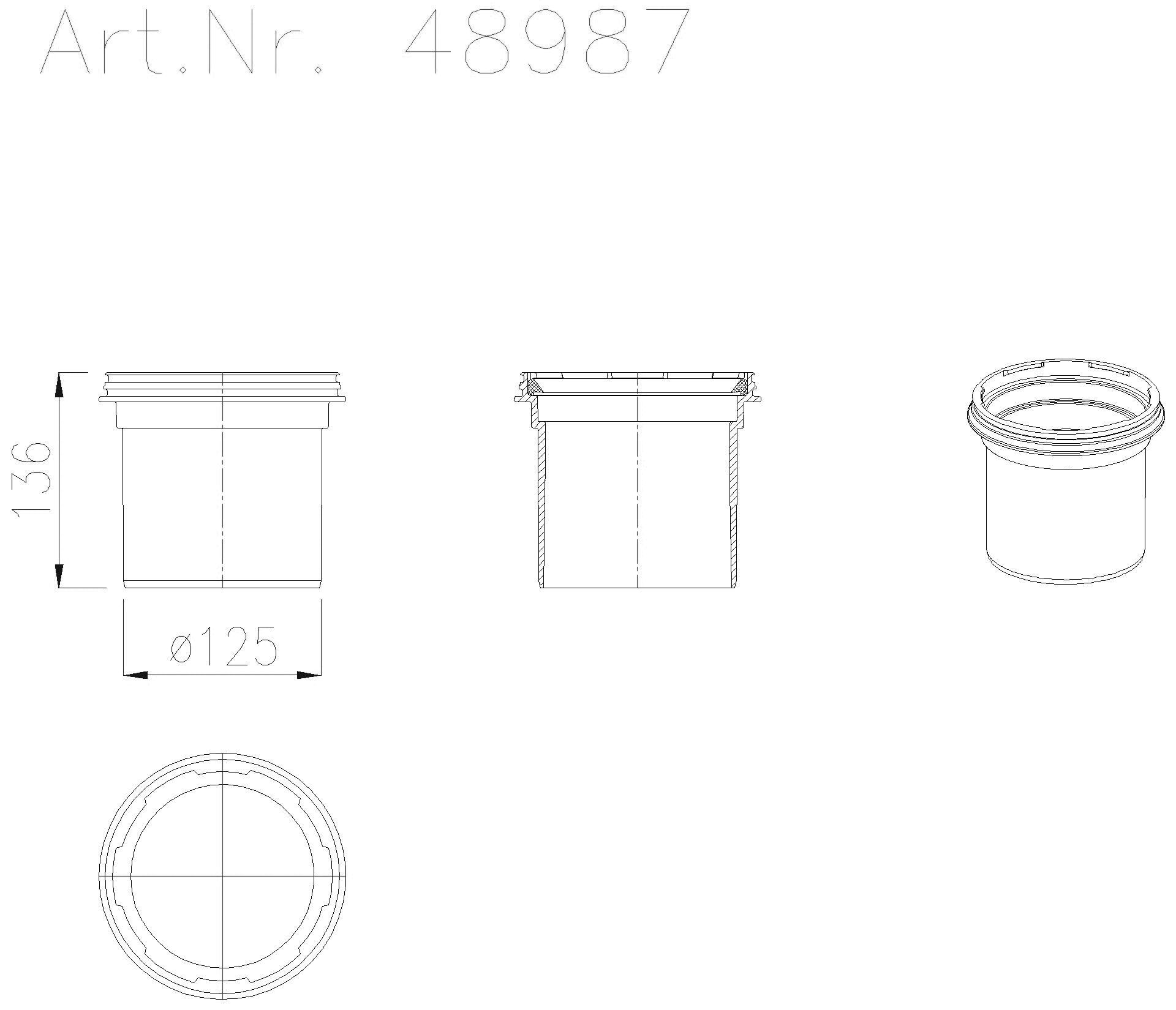 KESSEL-Verlängerungsstück für Bodenablauf
