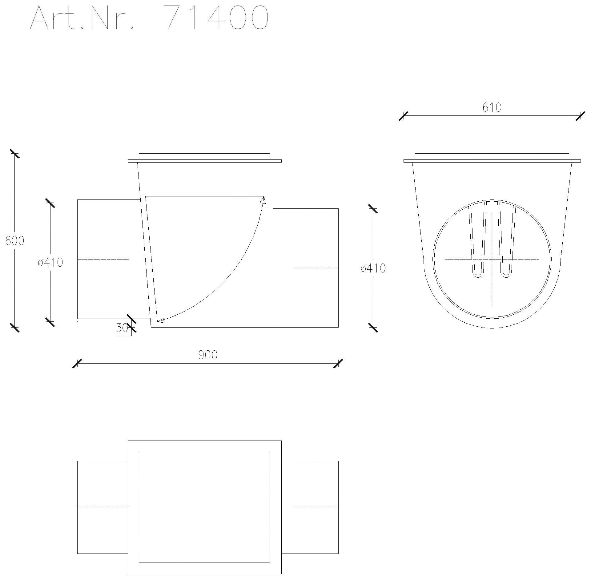 KESSEL-Rückstauverschluss Multitube DN400