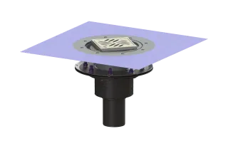 KESSEL-Objektablauf Ecoguss Pressflansch DN 70, senkrechter Stutzen KESSEL Entwässerungstechnik - KESSEL-Objektablauf Ecoguss Pressflansch DN 70, senkrechter Stutzen