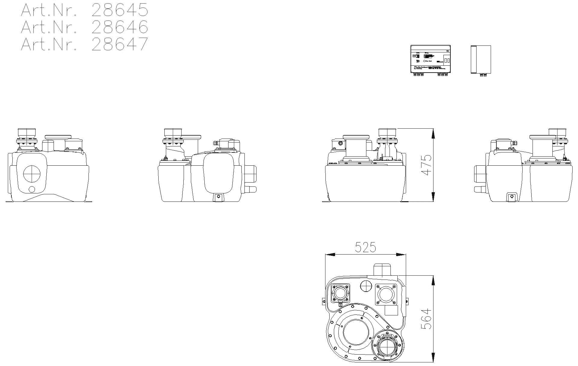 KESSEL-Hebeanlage Aqualift F Mono, Standard, SPF 1500-S3