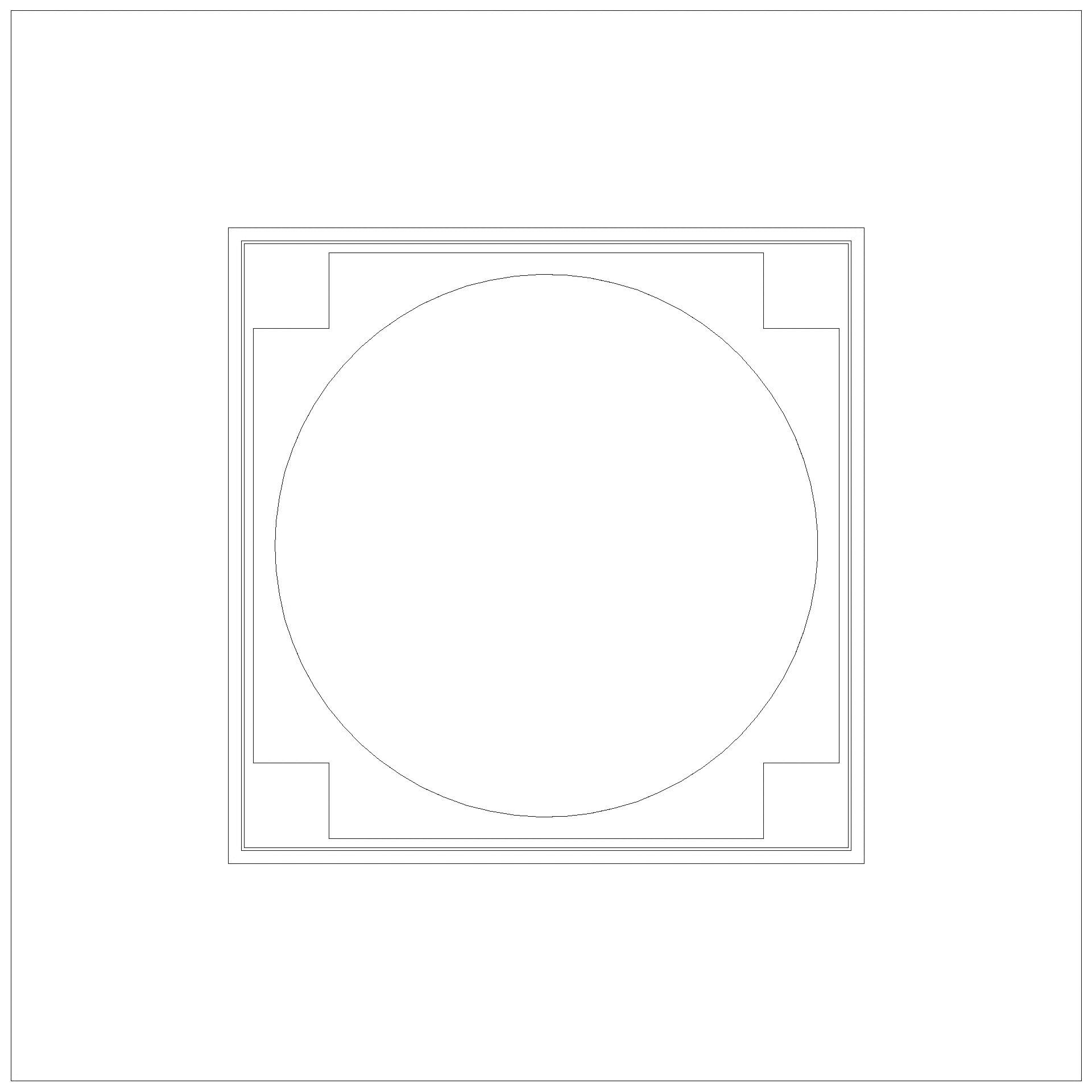 KESSEL-Aufsatzstück Ferrofix System 125 150x150,verschr.,befliesbar,Klebeflansch (3D)