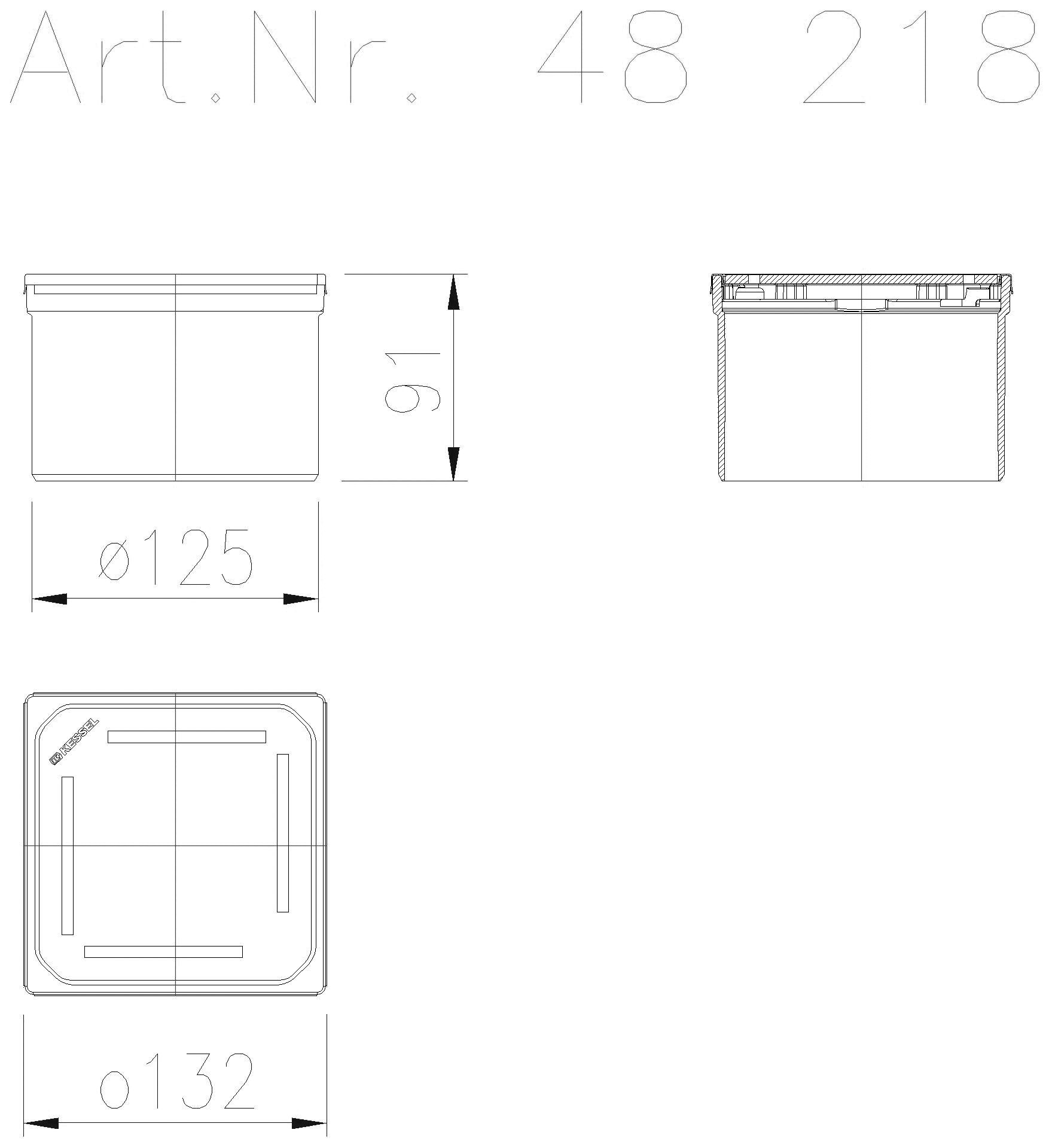 KESSEL-Aufsatzstück Designrost Slot,120x120