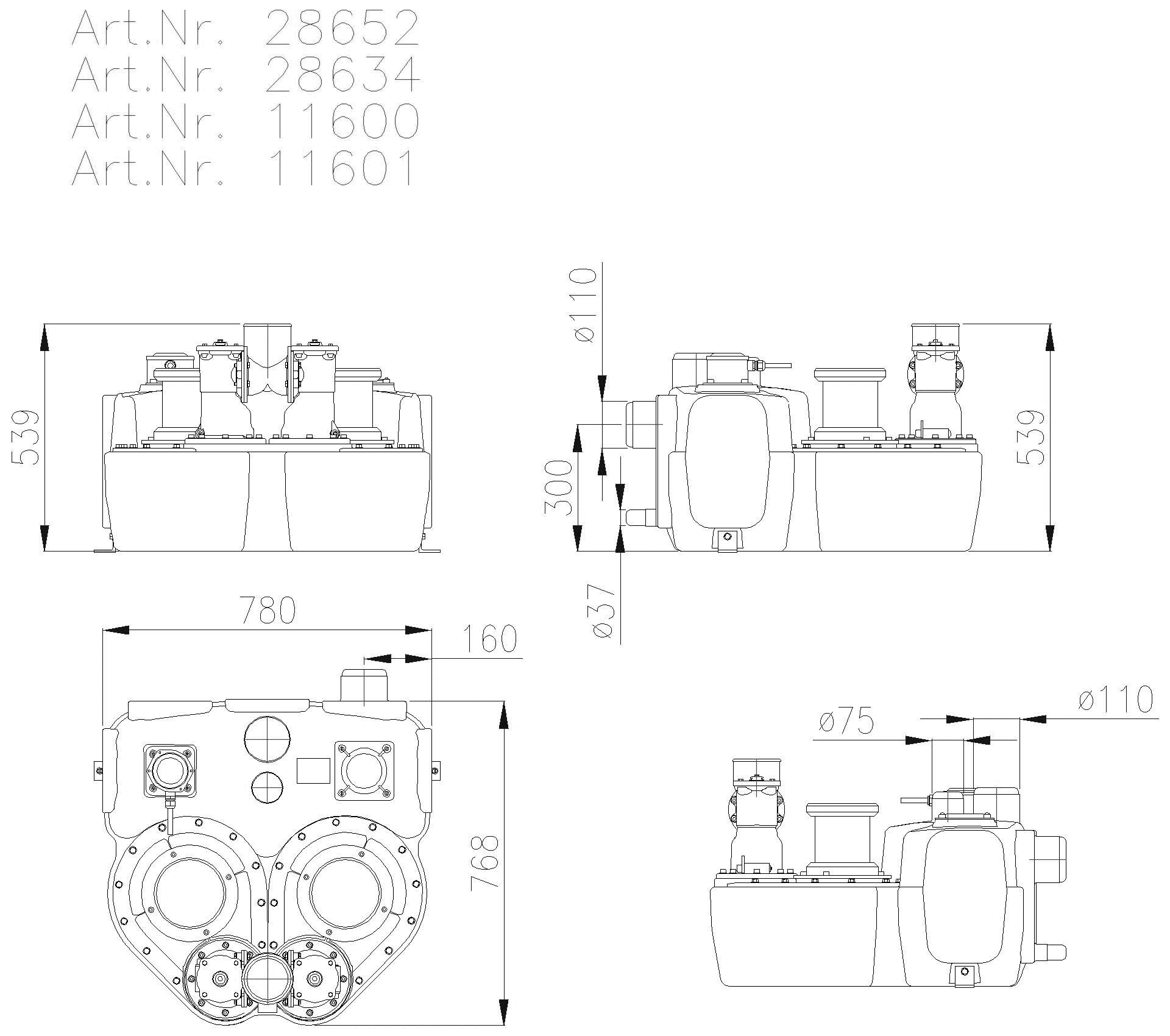 KESSEL Entwässerungstechnik - KESSEL-Hebeanlage Aqualift F Duo Standard, SPF 3000-S3