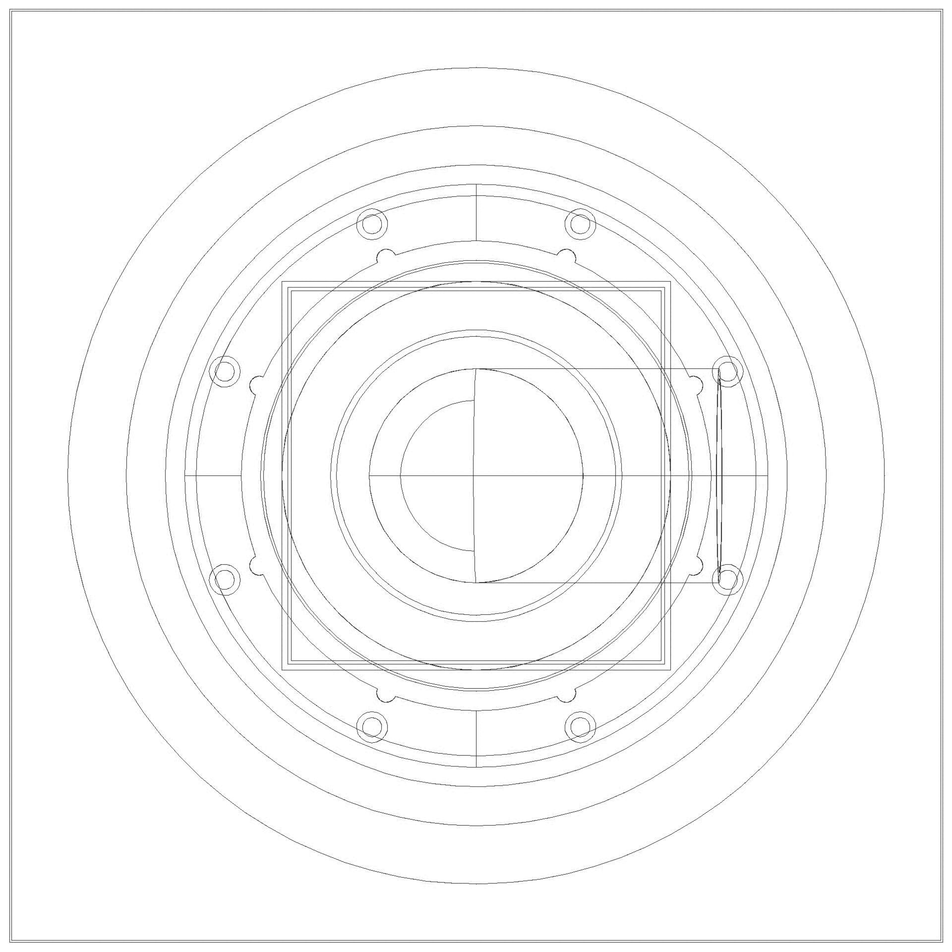 KESSEL-Ablauf Ferrofix Pressfl. DN100 seitl. Vario, Gitter 190x190mm (3D)
