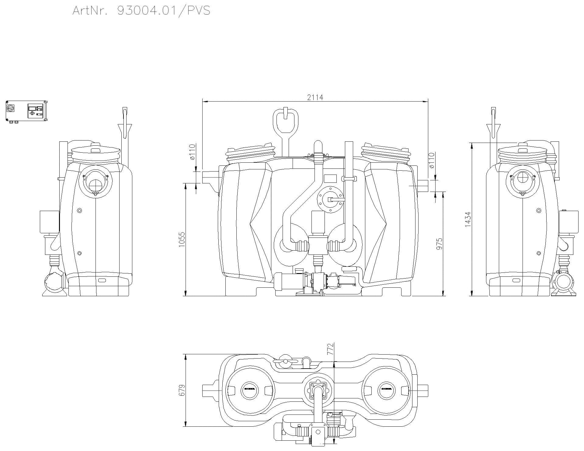 KESSEL-Fettabscheider EasyClean free NS 4, Auto Mix & Pump