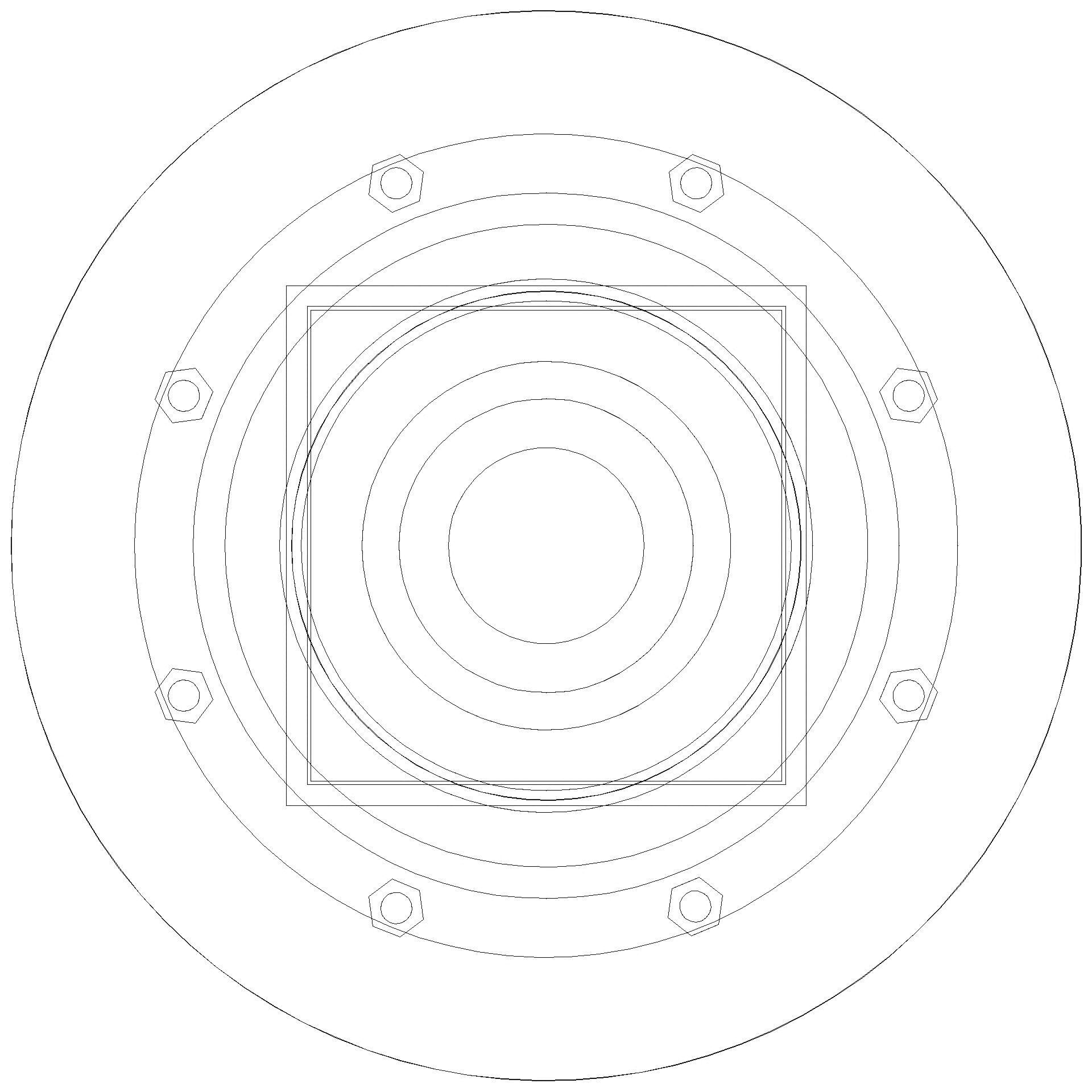 KESSEL-Objektablauf Practicus Pressfl. DN50 senkr., Designrost Kessel (3D)