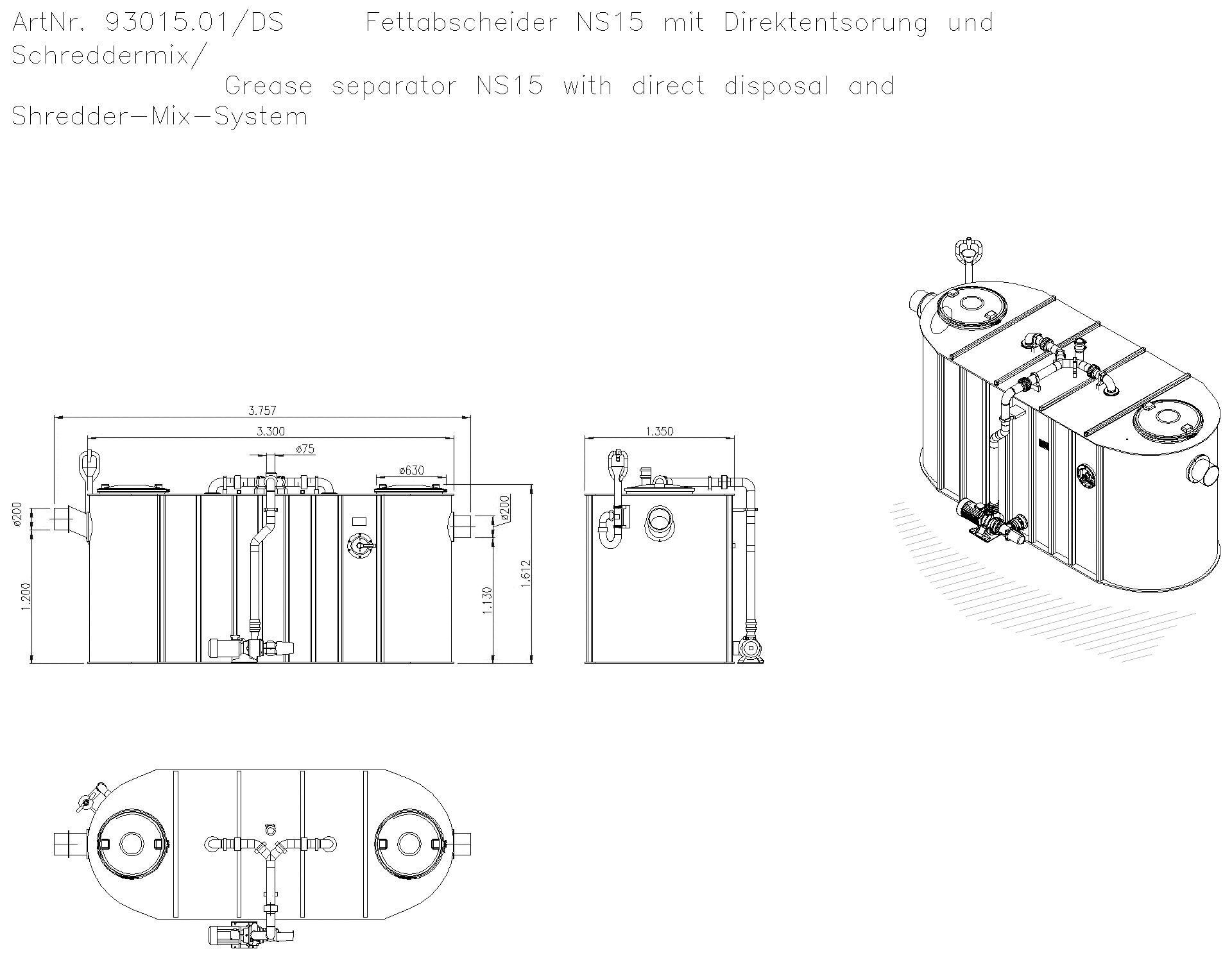 KESSEL-Fettabscheider EasyClean free NS 15, Mix