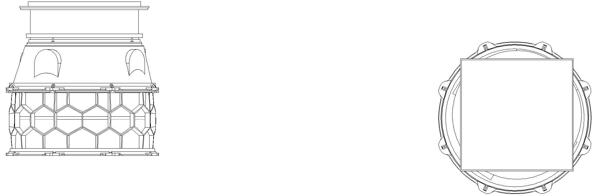 KESSEL-Schachtmodul, H:03,Zugang 800, Kl. K3, befliesbar, ET 911-1160mm