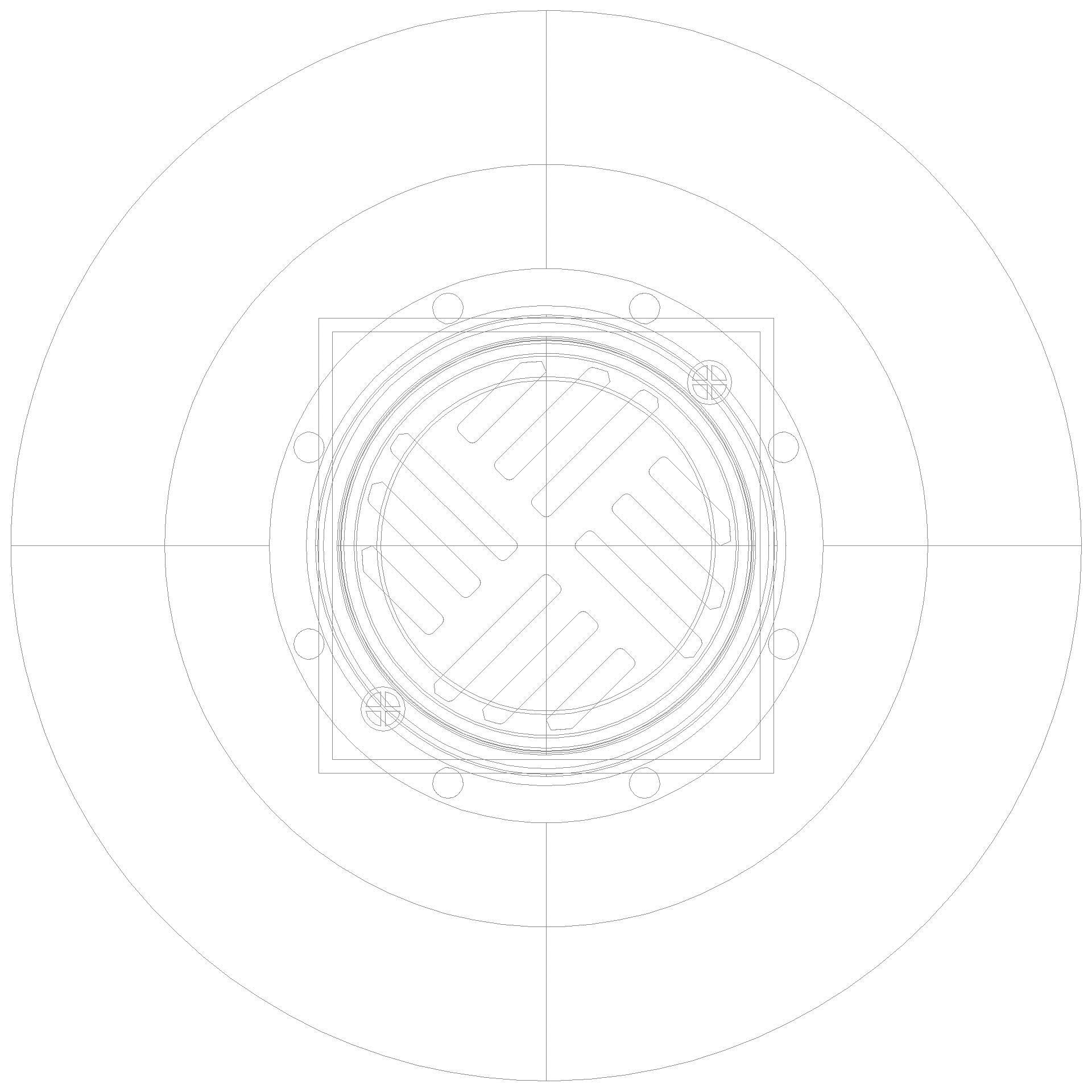 KESSEL-Ablauf Practicus DN100 senkr. m. Klebefl., Rahmen Edst. (3D)