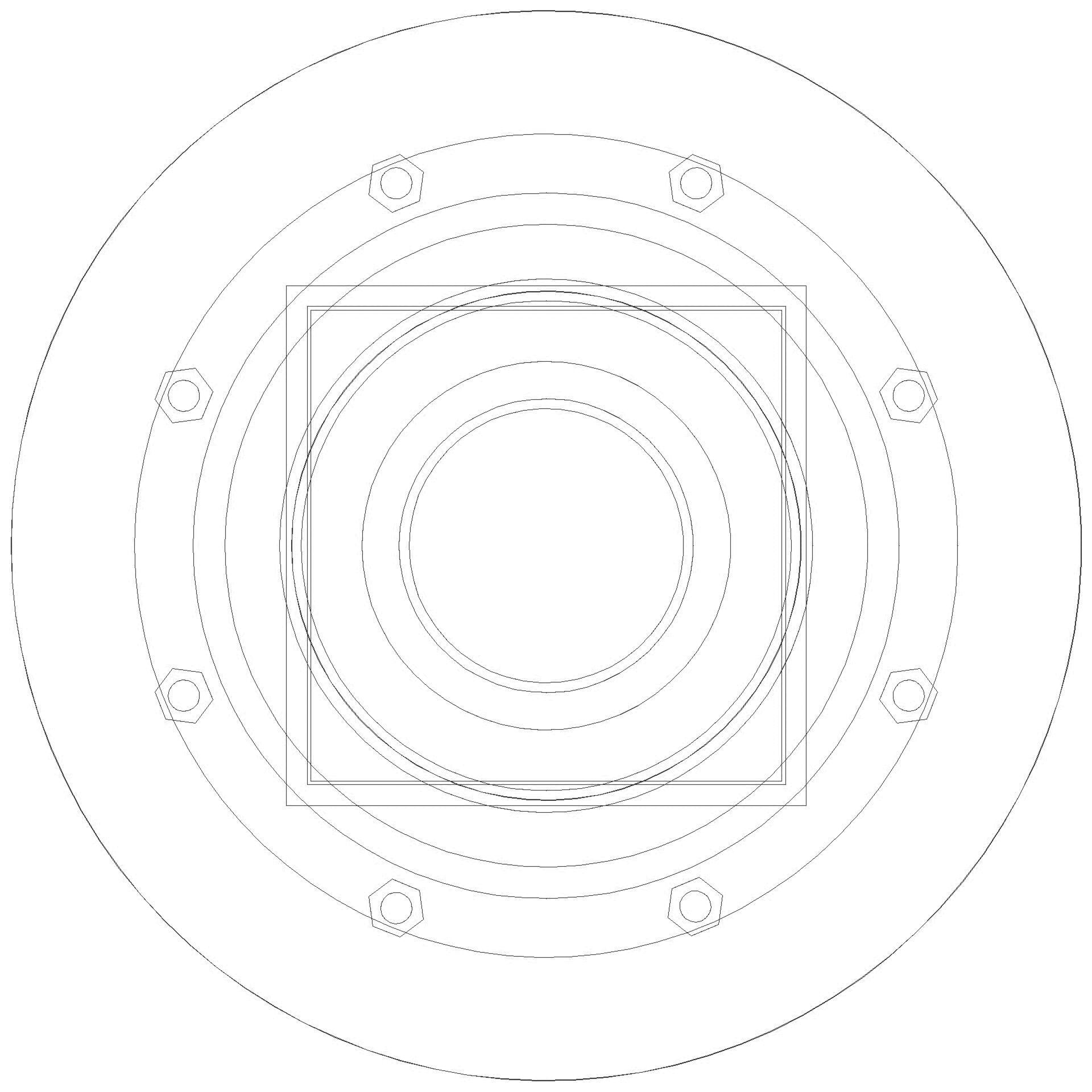 KESSEL-Objektablauf Practicus Pressfl. DN70 senkr., Designrost Kessel (3D)