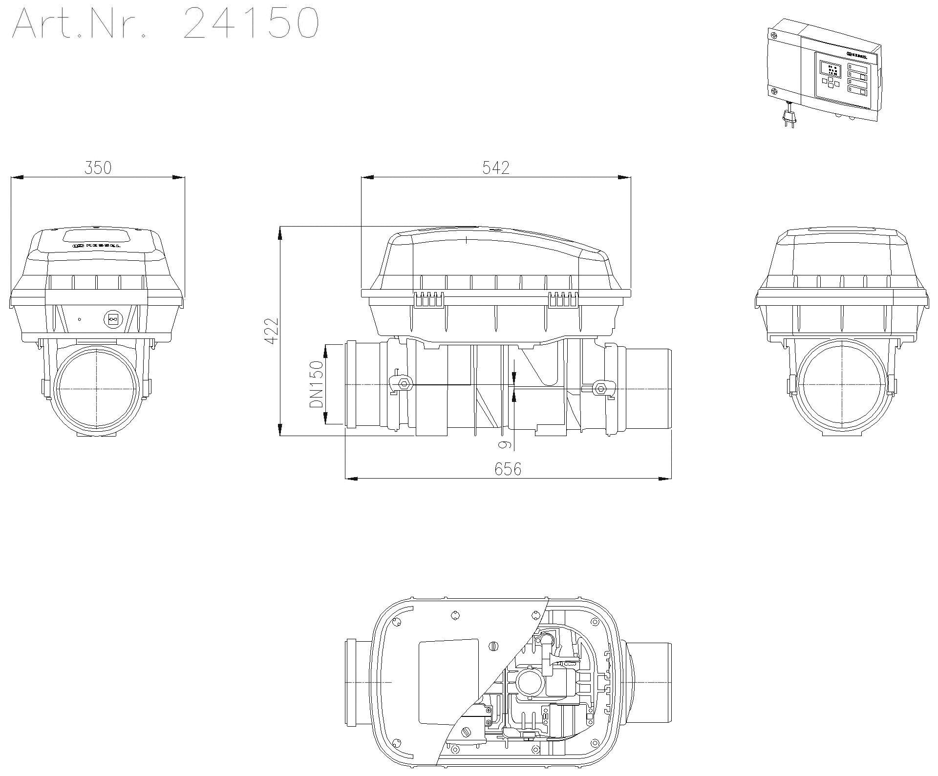 KESSEL-Rückstaupumpanlage Pumpfix F DN 150, Komfort Schaltgerät