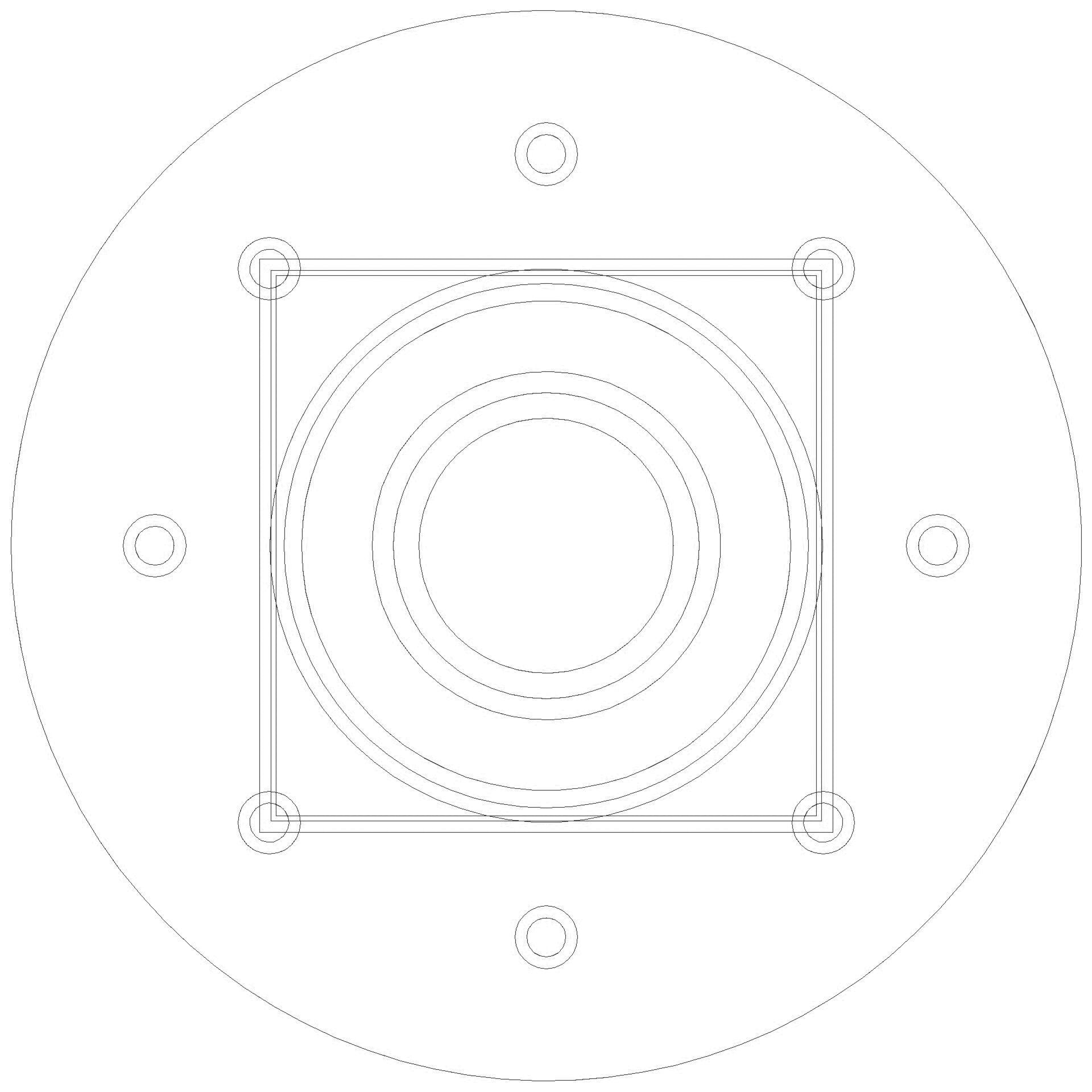KESSEL-Ablauf Ferrofix Pressfl. DN70,senkr.,Gitter,edst. Aufsst.138x138 (3D)