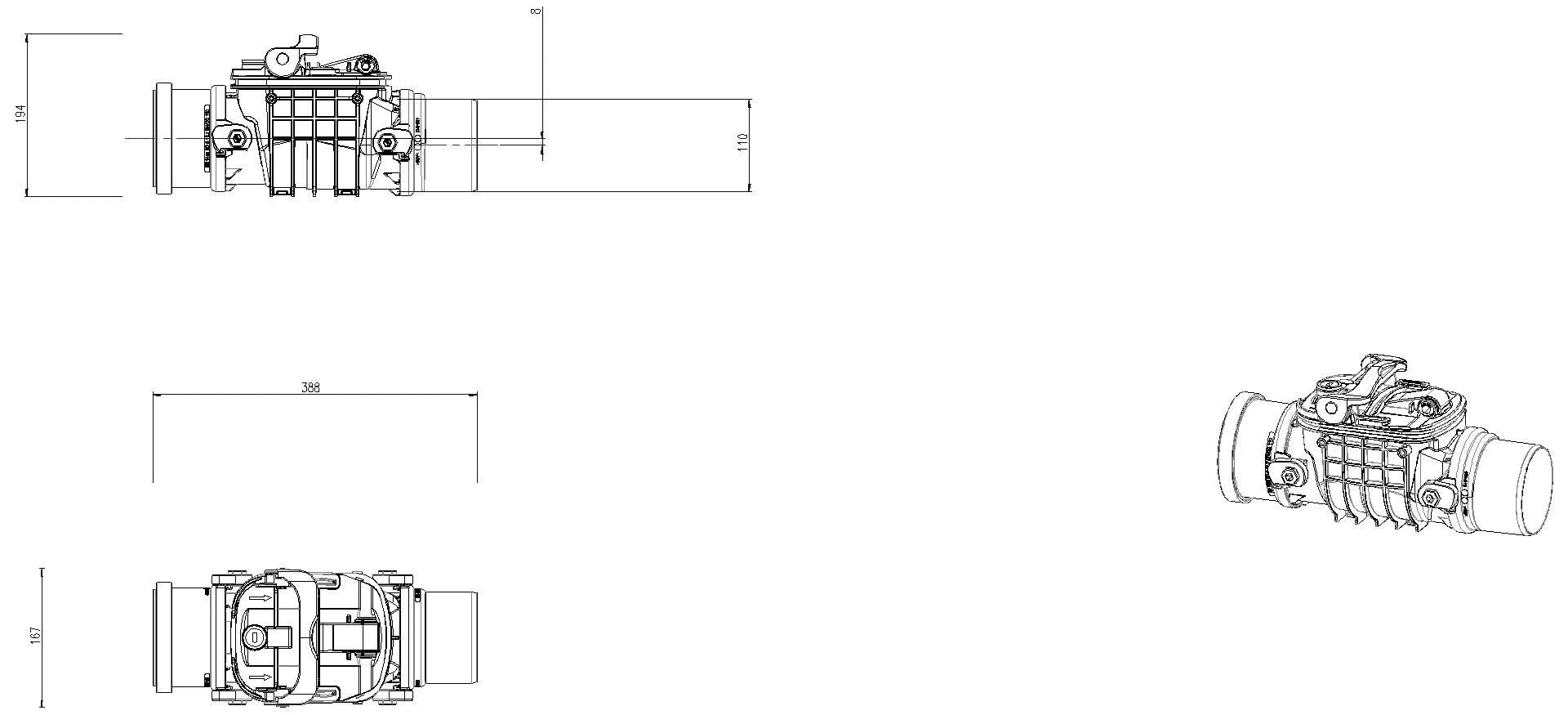 KESSEL-Grundkörper Staufix DN100, freiliegend