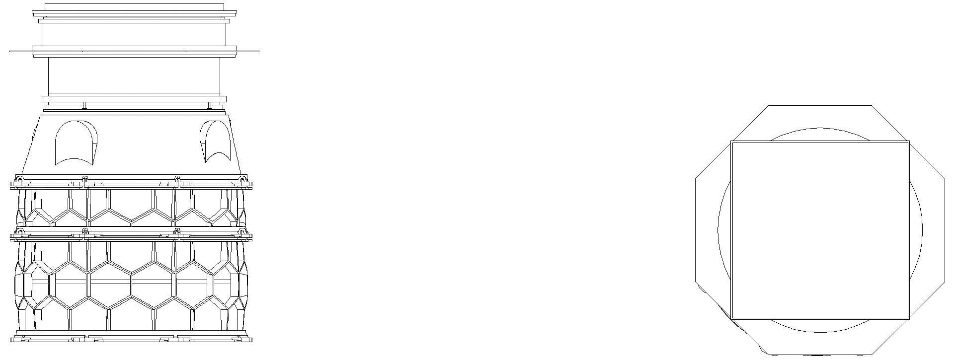 KESSEL-Schachtmodul, H:04,Zugang 800, K3, befliesbar, ET 1418-1667mm, WU