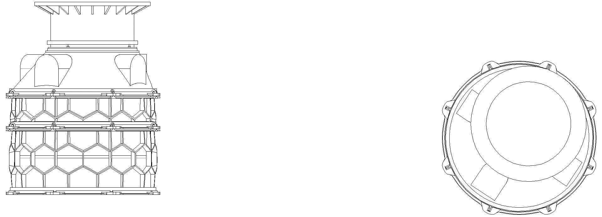 KESSEL-Schachtmodul, H:04,Zugang 600, Kl. D, ET 1130-1379mm