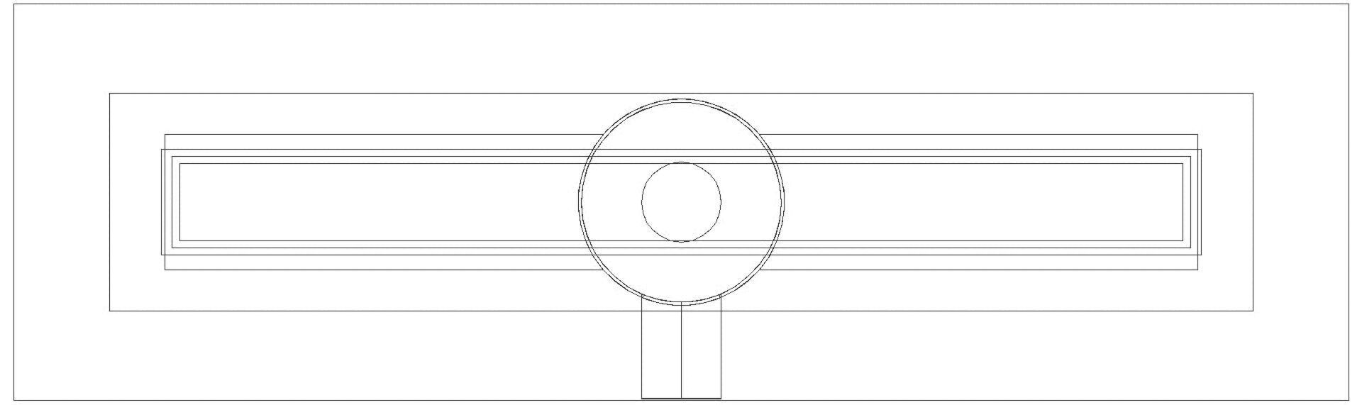 KESSEL Entwässerungstechnik - KESSEL-Duschrinne Linearis Compact L: 650 mm, Auslauf seitlich DN 50, WaD (3D)