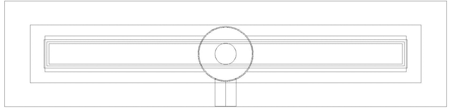 KESSEL Entwässerungstechnik - KESSEL-Duschrinne Linearis Compact L: 850 mm, Auslauf seitlich DN 50, WaD (3D)