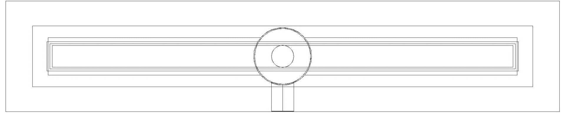 KESSEL-Duschrinne Linearis Compact L: 1050 mm, Auslauf seitlich DN 50, WaD (3D)