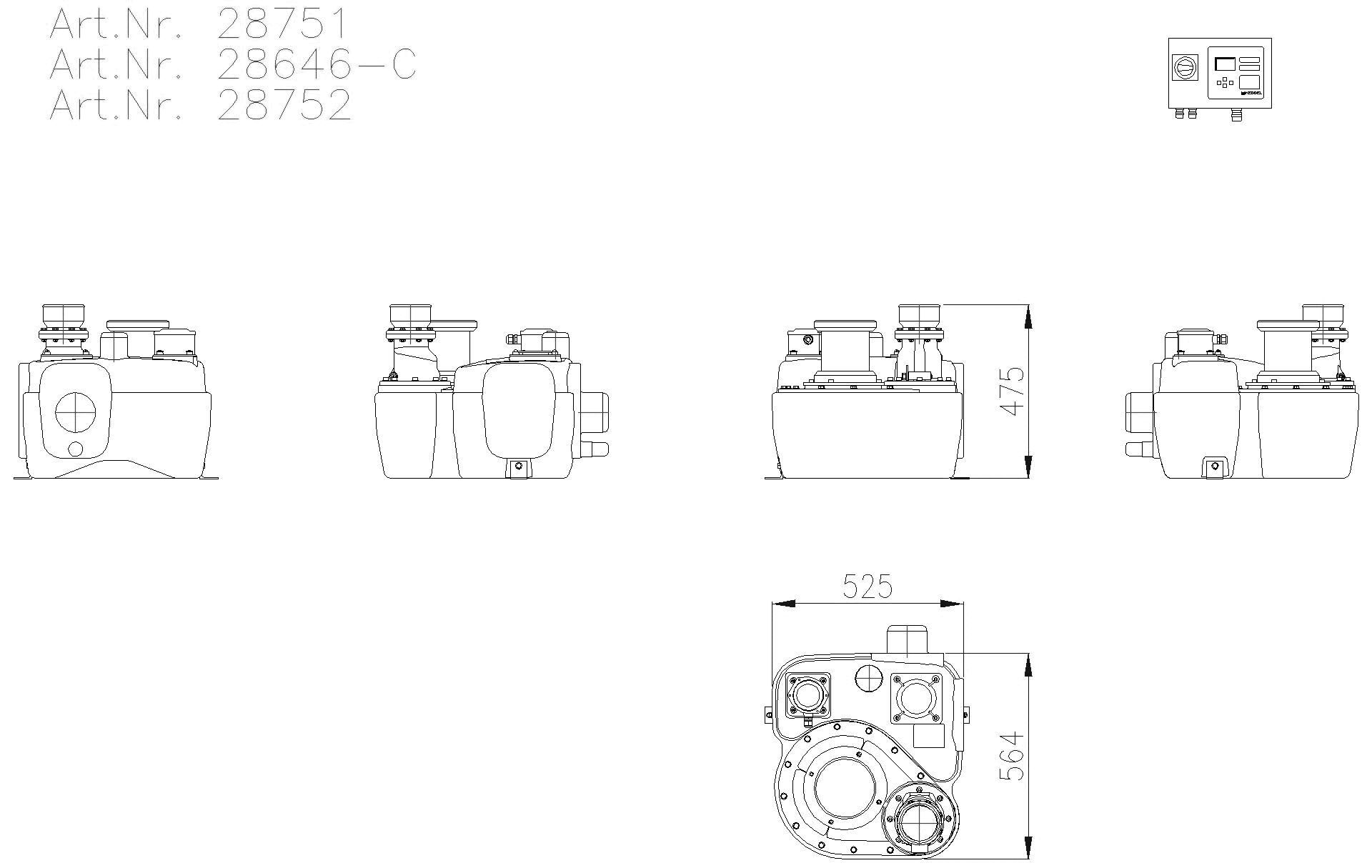 KESSEL-Hebeanlage Aqualift F Mono, Comfort, SPF 1400-S3
