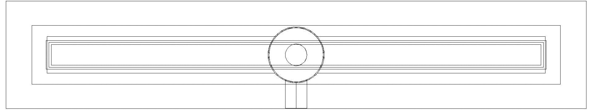 KESSEL-Duschrinne Linearis Compact L: 1150 mm, Auslauf seitlich DN 50, WaD (3D)