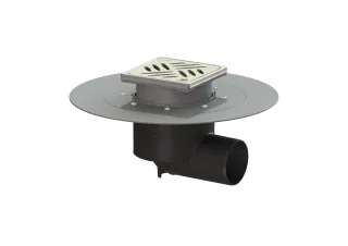 KESSEL-Objektablauf Ecoguss Klebeflansch DN 70, seitlicher Stutzen KESSEL Entwässerungstechnik - KESSEL-Objektablauf Ecoguss Klebeflansch DN 70, seitlicher Stutzen