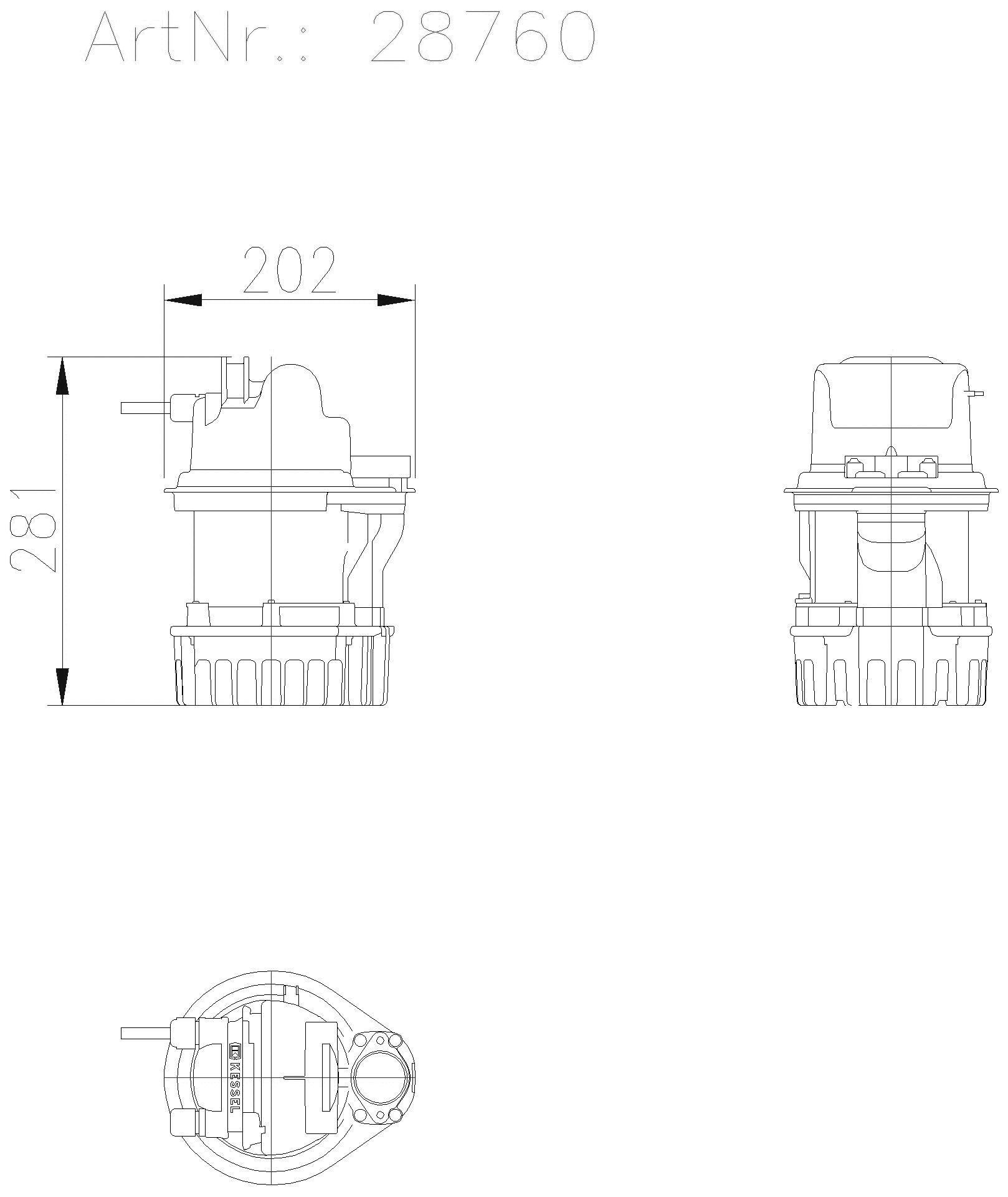KESSEL-Tauchpumpe Aquadive GTF 1000 ohne Schwimmerschalter,10m