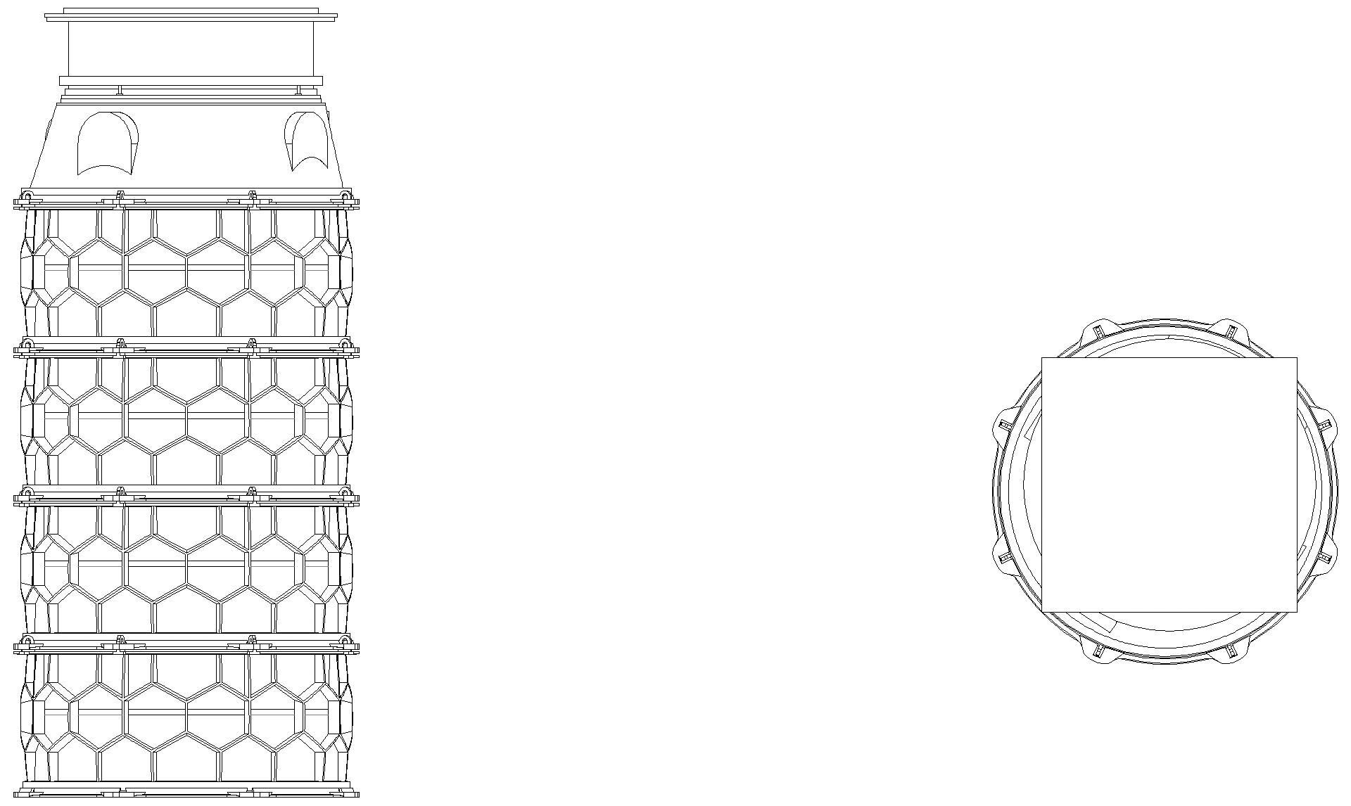 KESSEL-Schachtmodul, H:09,Zugang 800, Kl. A/L 15, ET 2396-2645mm