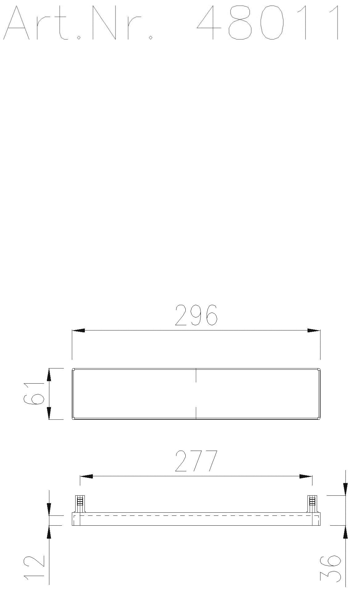 KESSEL-Wandablauf Scada unsichtbare Abdeckung 300 mm