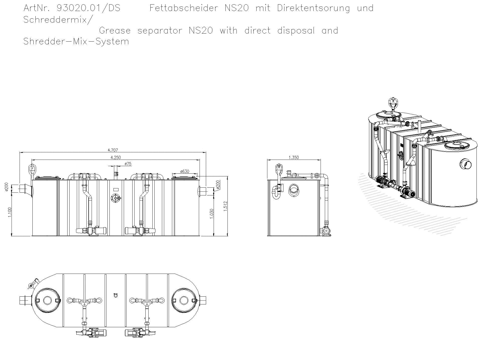 KESSEL-Fettabscheider EasyClean free NS 20, Mix