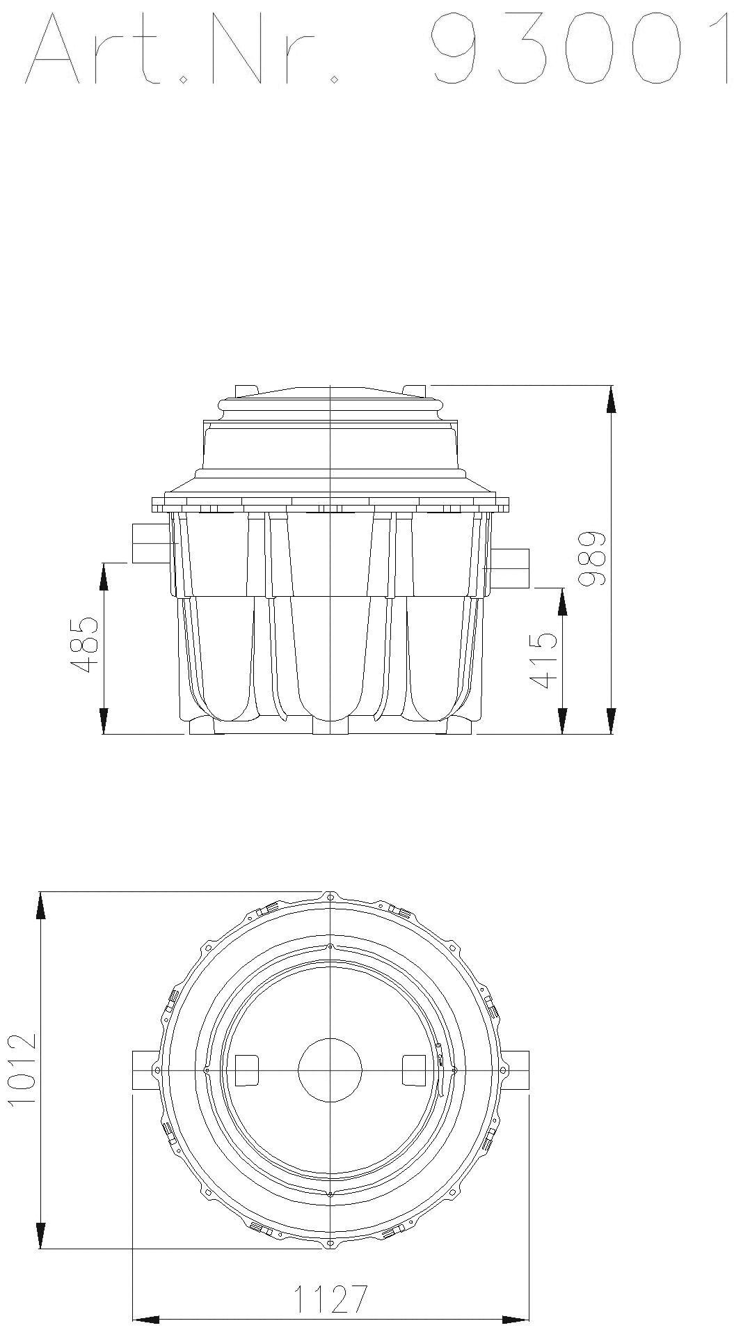 KESSEL-Fettabscheider EasyClean Modular free, NS 1, Standard, 2-teilig