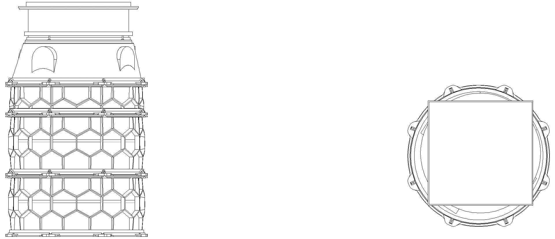 KESSEL-Schachtmodul, H:06,Zugang 800, Kl. K3, befliesbar, ET 1661-1910mm