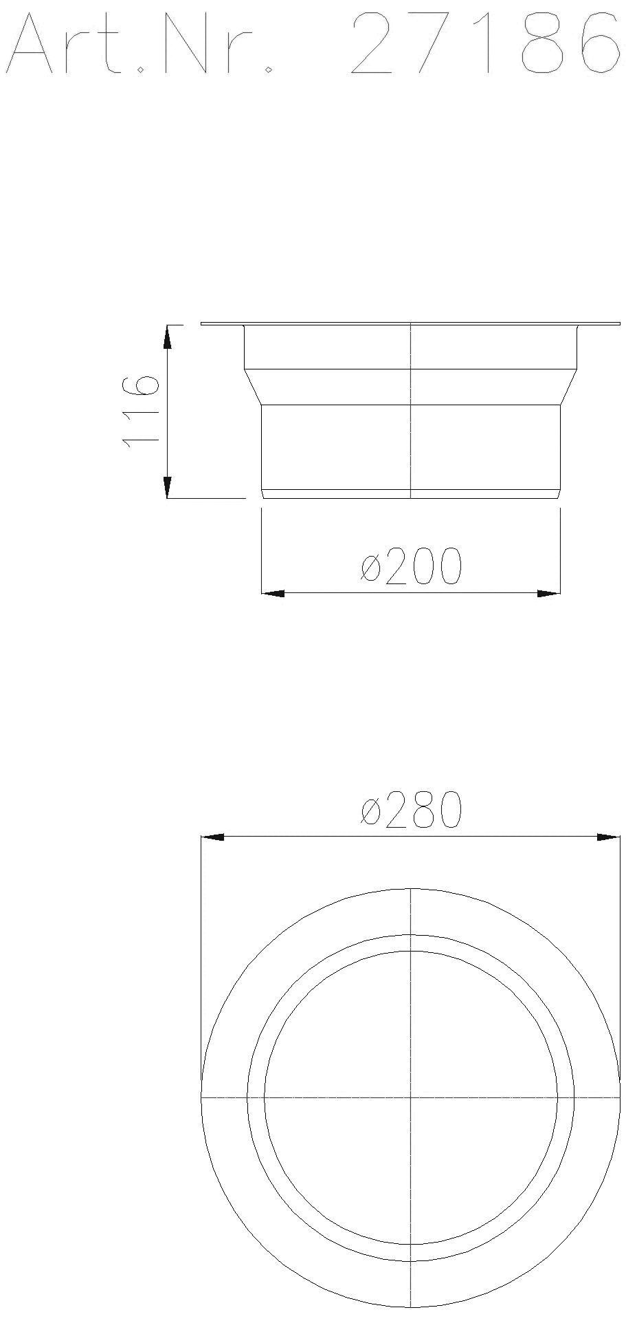 KESSEL-Zwischenstück System 200 Edelstahl, Anschlussrand