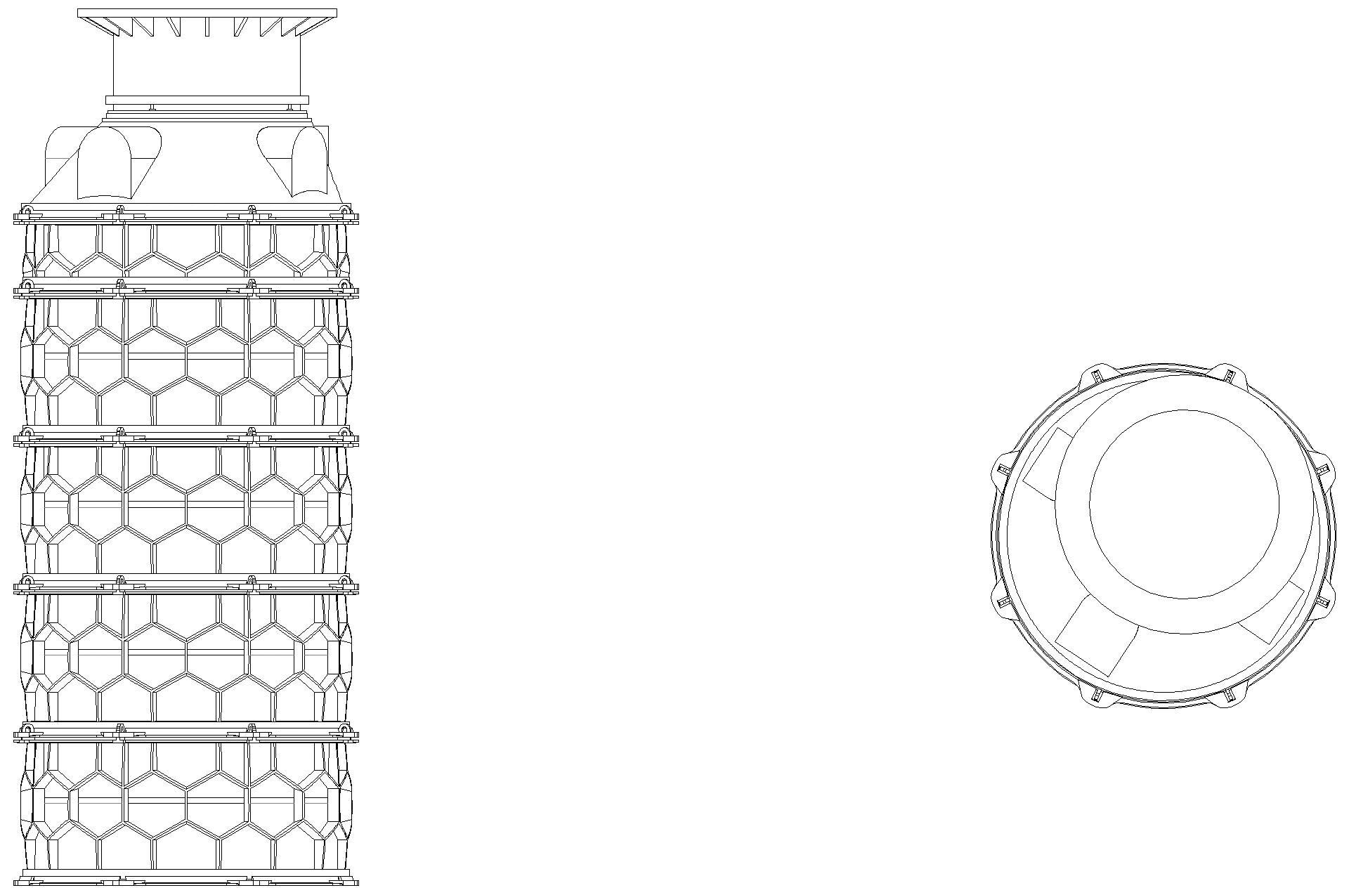 KESSEL-Schachtmodul, H:10,Zugang 600, Kl. B, ET 2630-2879mm