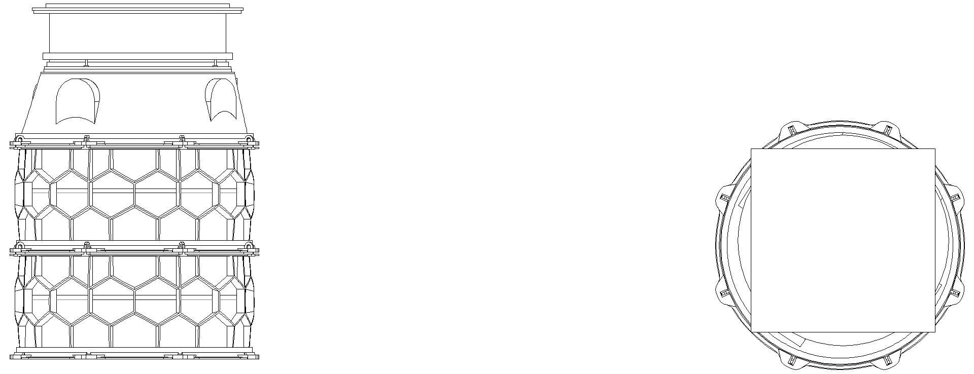 KESSEL-Schachtmodul, H:05,Zugang 800, Kl. A/L 15, ET 1396-1645mm