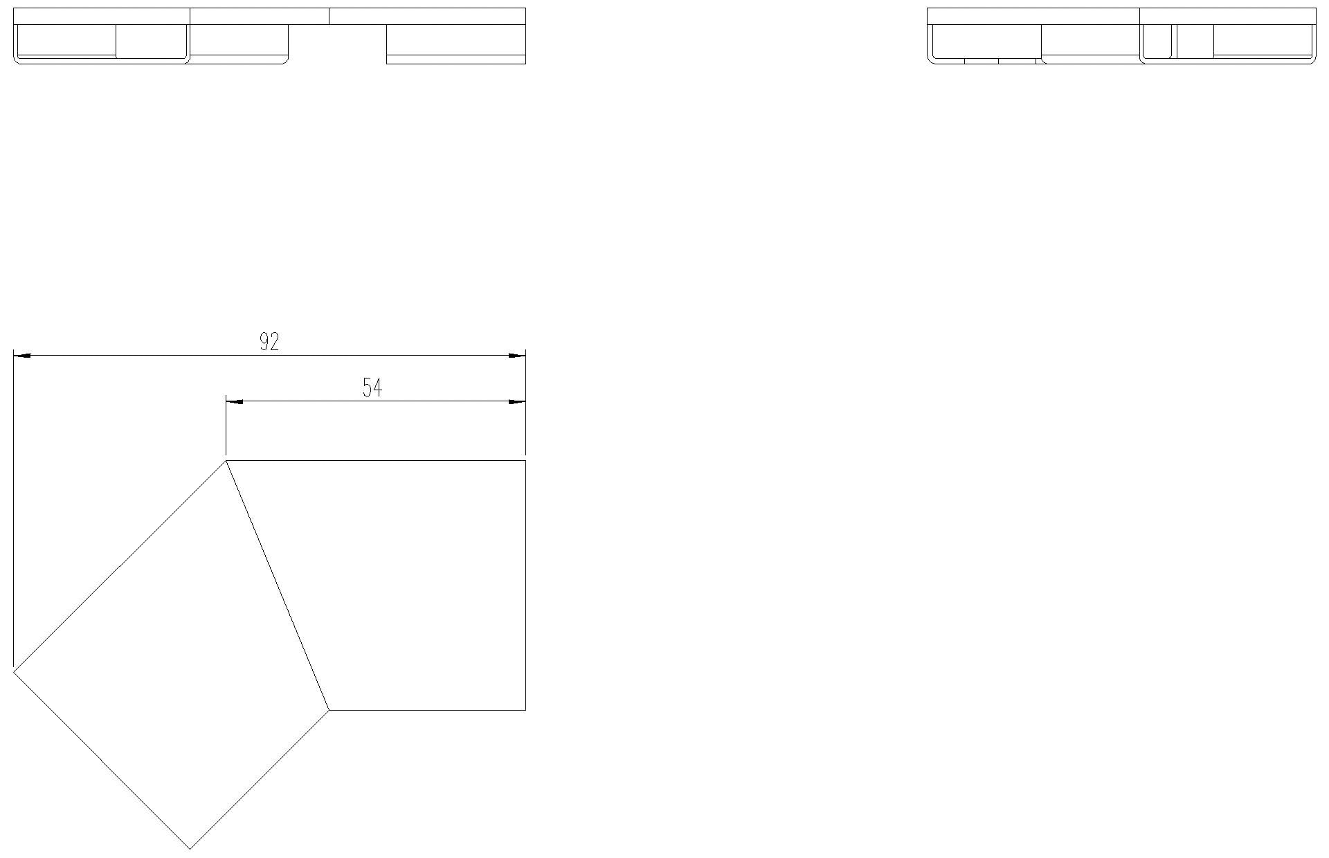 KESSEL-Verbindungsstück 45 Grad für Linearis Infinity, Edelstahl poliert
