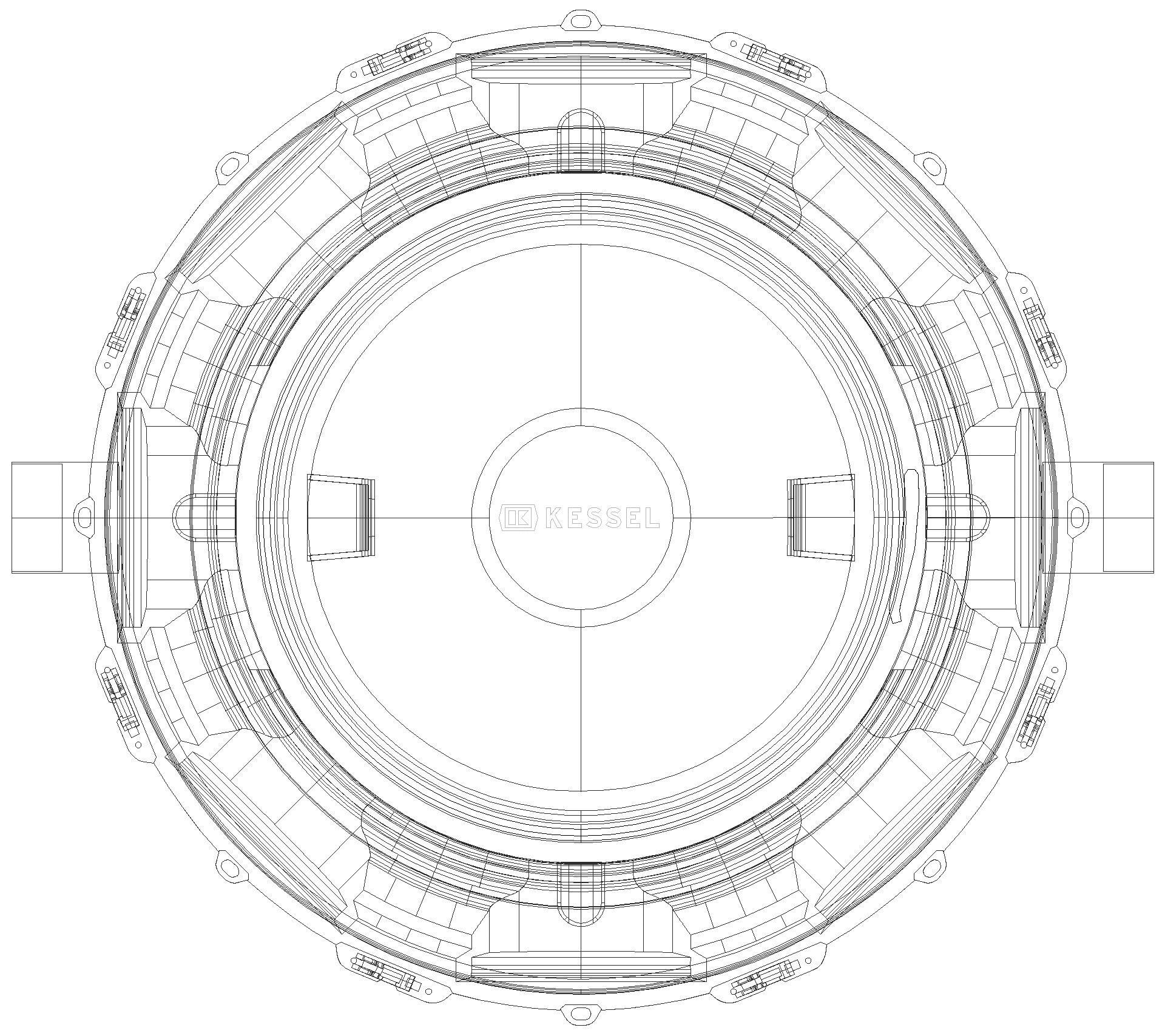 KESSEL-Fettabscheider EasyClean Modular free, NS 1, Standard, 2-teilig (3D)