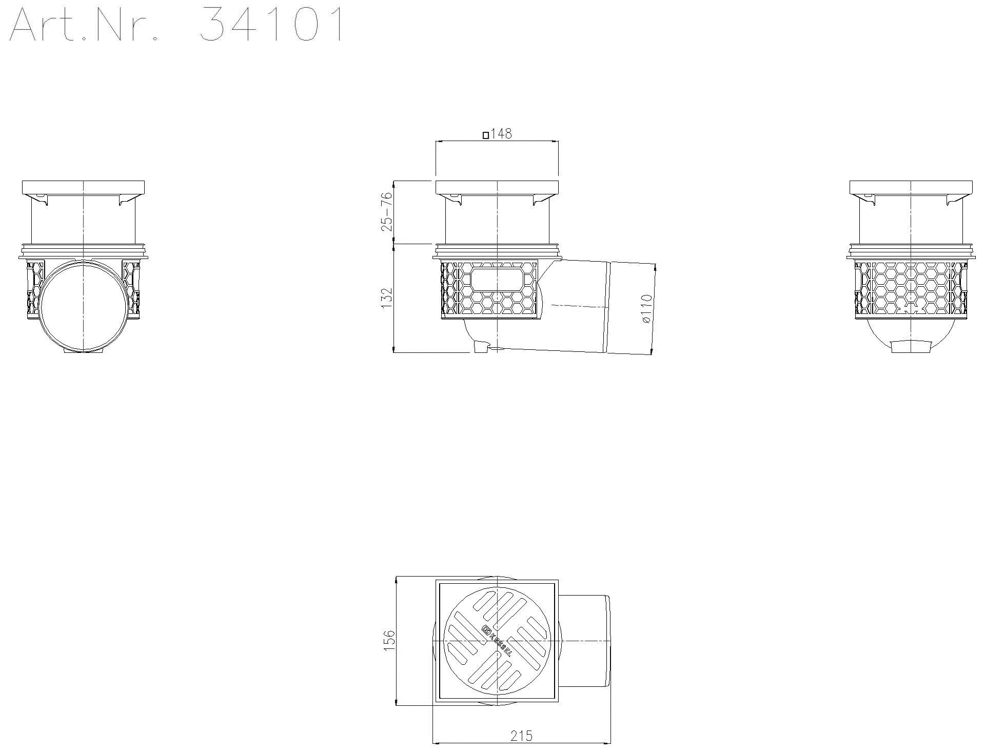 KESSEL-Kellerablauf DN 100 ohne Geruchsverschluss