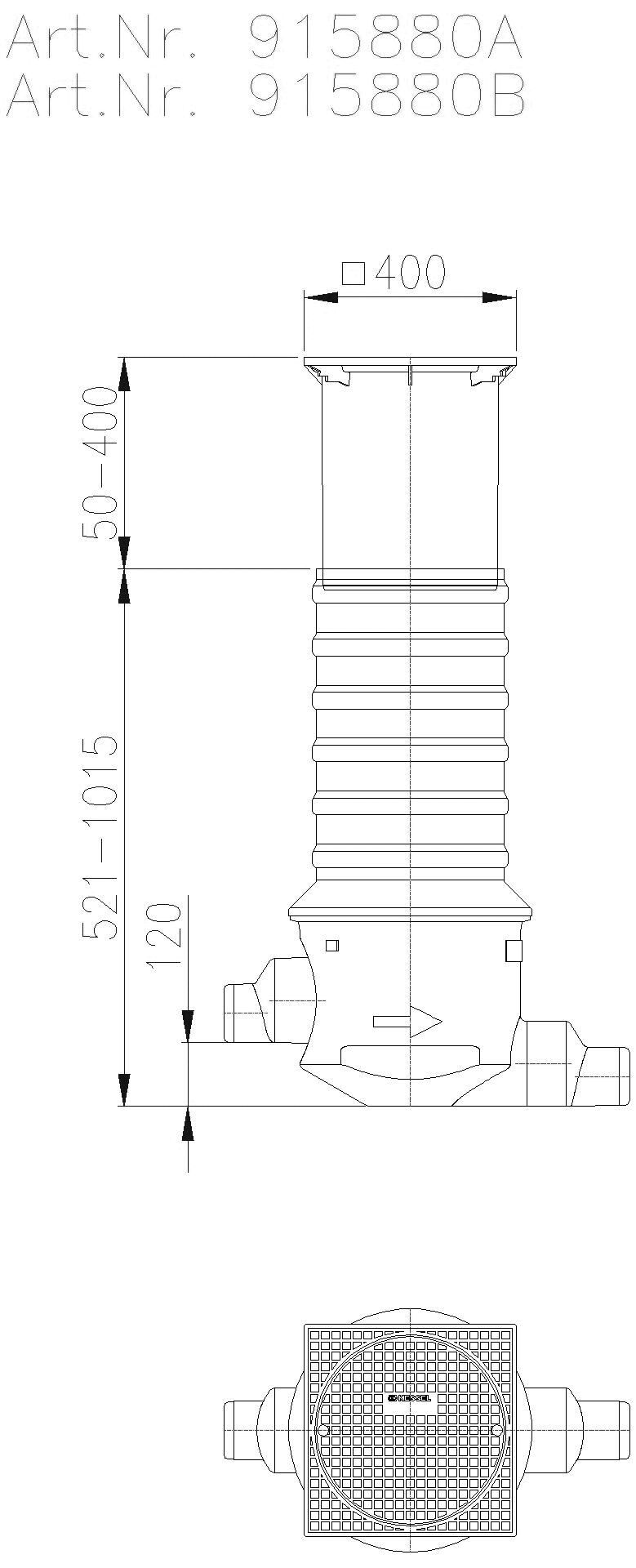 KESSEL-Probenahmeschacht DN100 Kl.B
