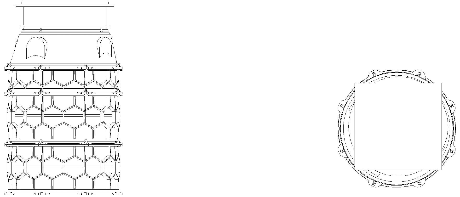 KESSEL-Schachtmodul, H:06,Zugang 800, Kl. A/L 15, ET 1646-1895mm