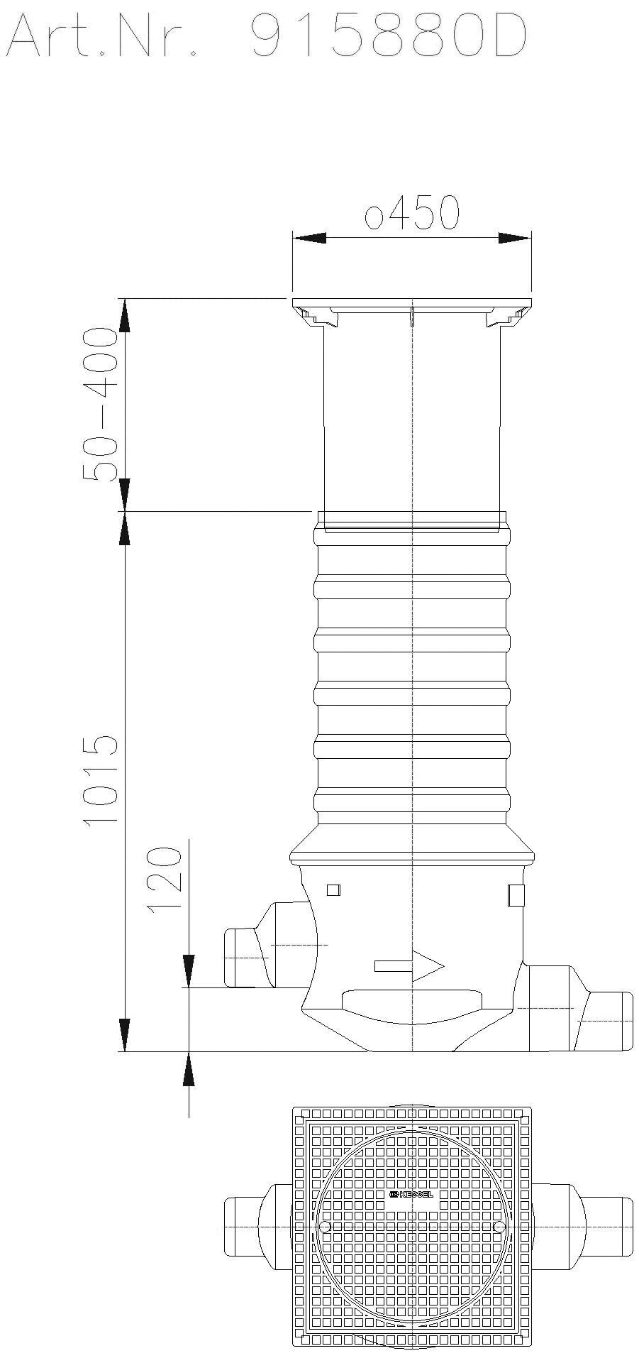 KESSEL-Probenahmeschacht LW 400, DN 100/150, Klasse D