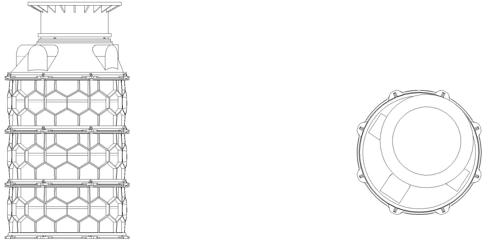 KESSEL-Schachtmodul, H:07,Zugang 600, Kl. D, ET 1880-2129mm