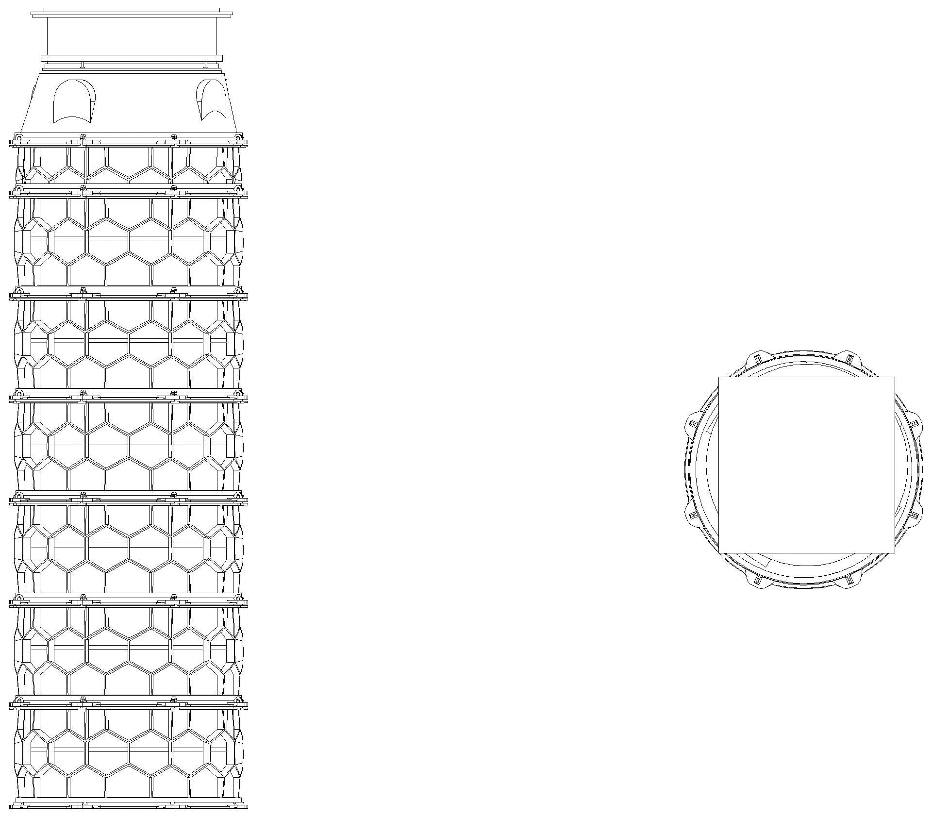 KESSEL-Schachtmodul H:14 Zugang 800 Kl. A/L 15, ET 3646-3895mm