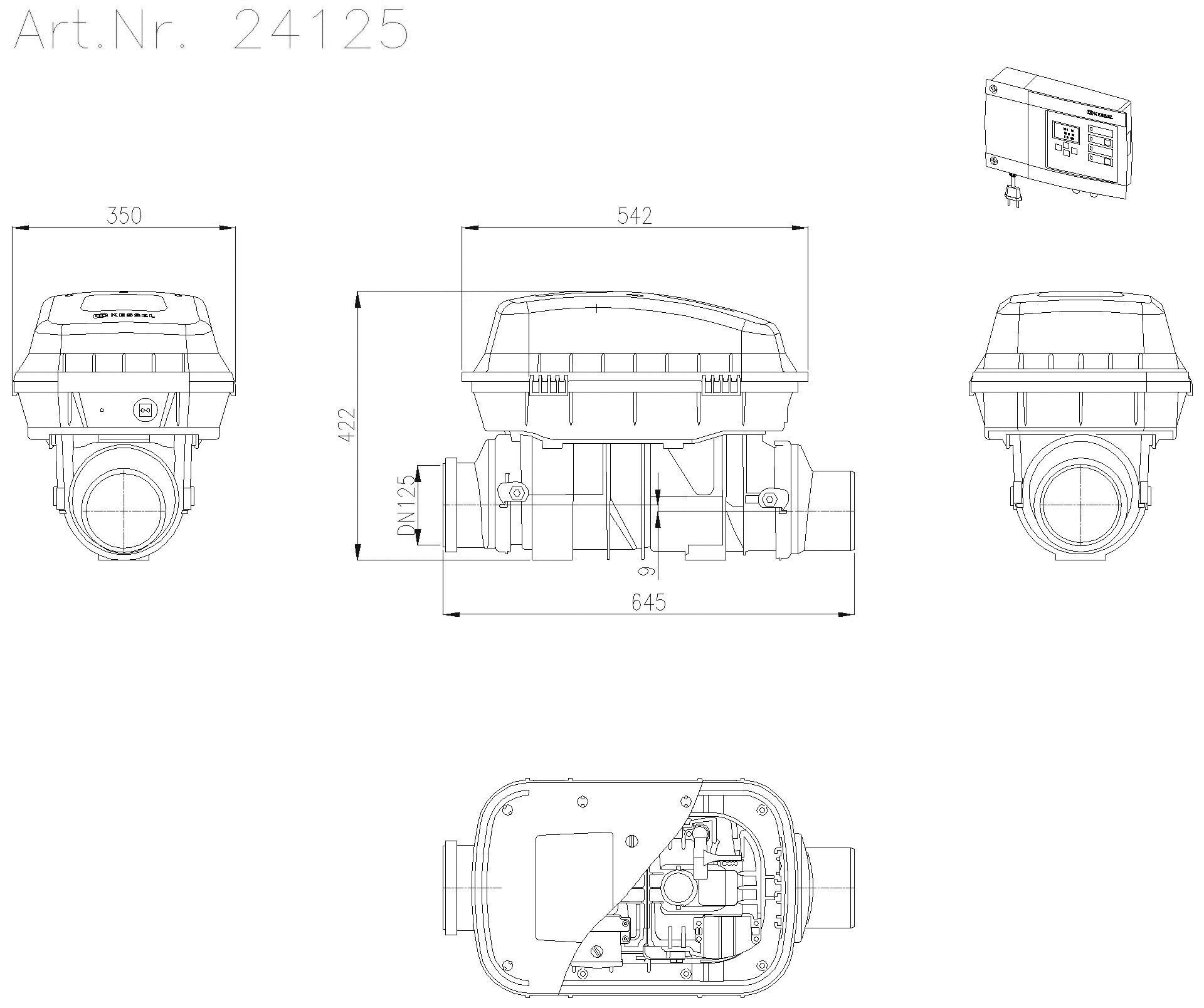 KESSEL-Rückstaupumpanlage Pumpfix F DN 125, Komfort Schaltgerät