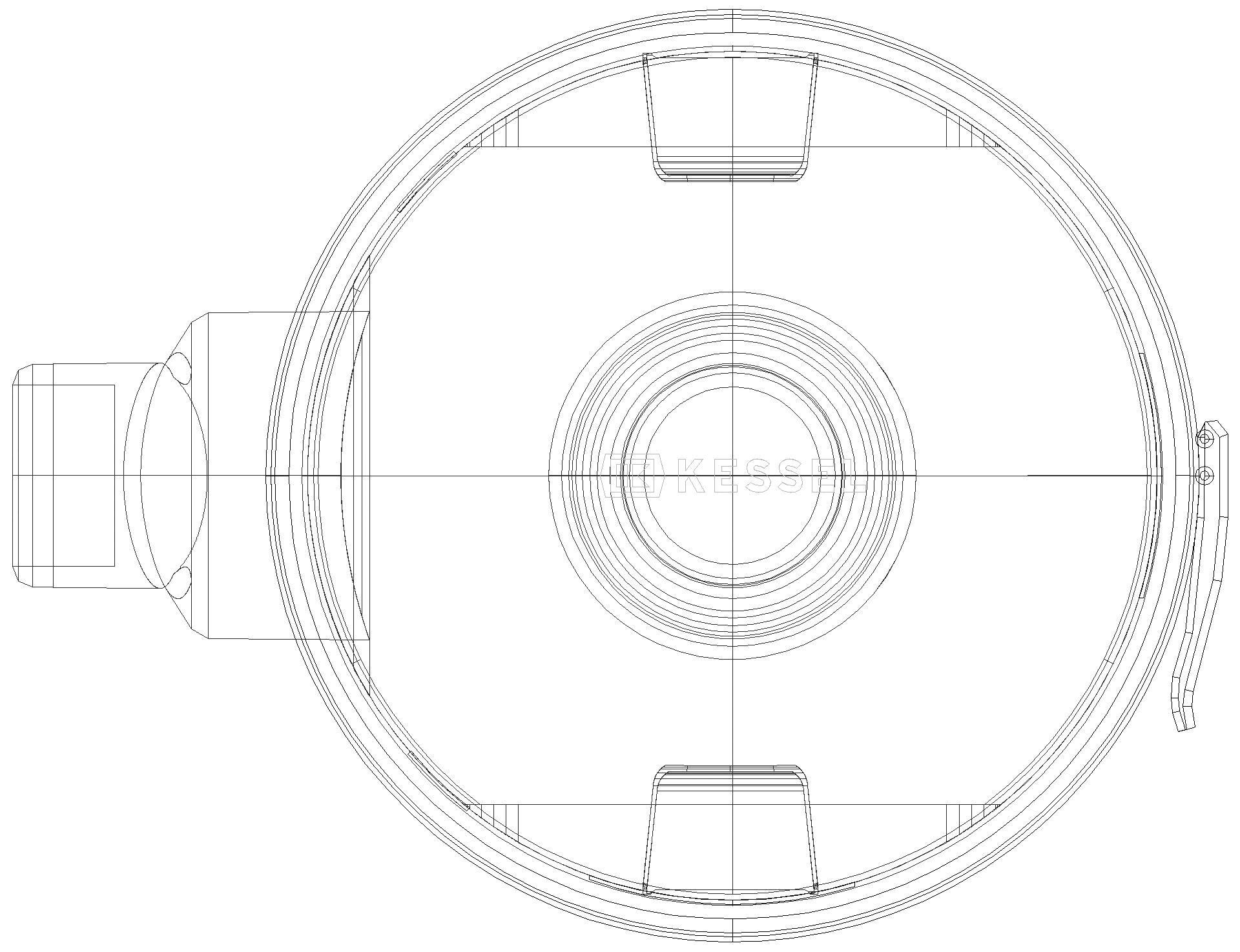 KESSEL-Probenahmeeinrichtung DN100/150, senkr. aus Polyethylen (3D)
