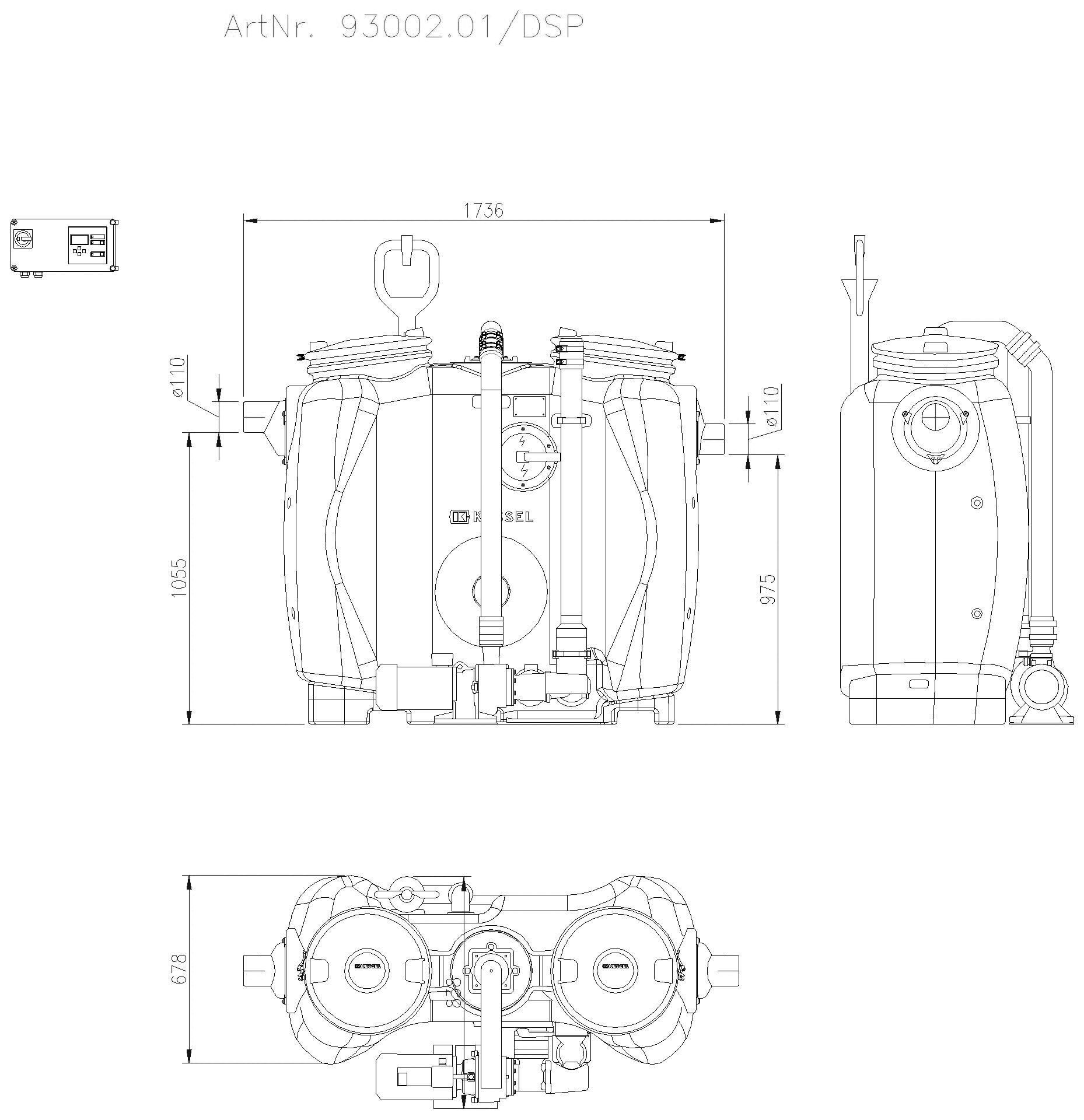 KESSEL-Fettabscheider EasyClean free NS 2, Auto Mix