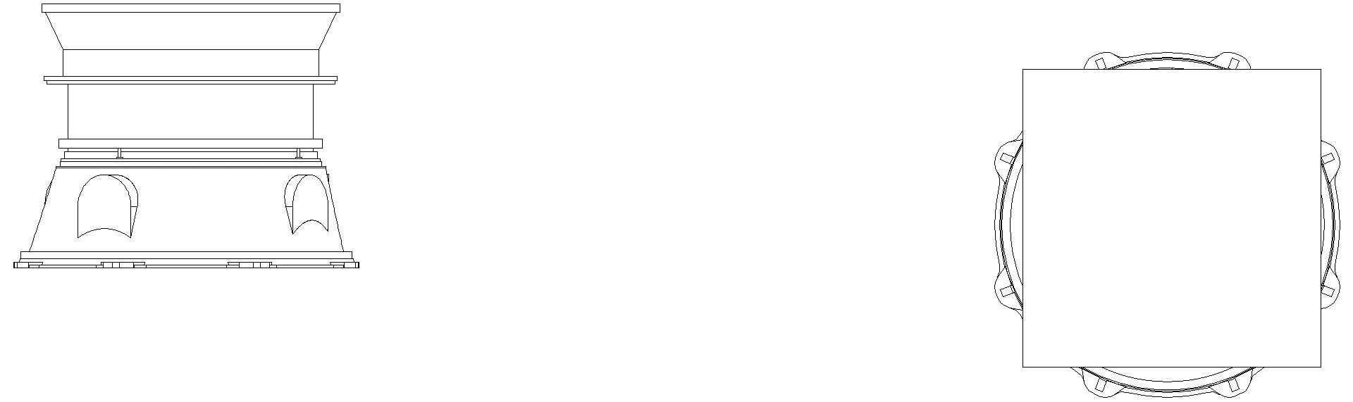 KESSEL-Schachtmodul Zugang LW800 Klasse B, eckig, ET 620-869mm