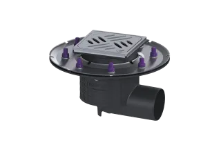 KESSEL-Objektablauf Practicus Pressflansch DN 70 seitlicher Stutzen KESSEL Entwässerungstechnik - KESSEL-Objektablauf Practicus Pressflansch DN 70 seitlicher Stutzen